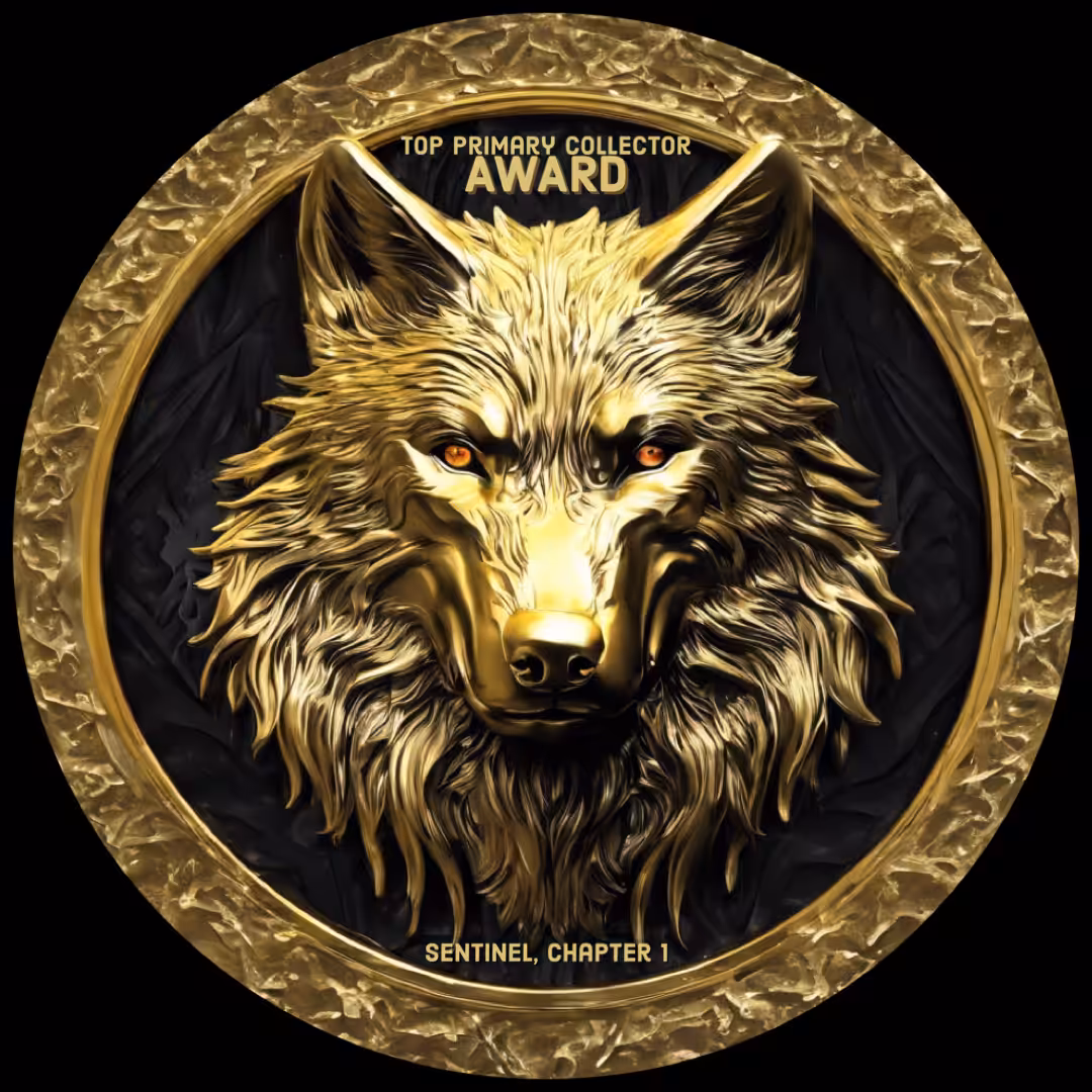 Sentinel Wolves, Chapter 1 "TOP PRIMARY COLLECTOR AWARD"