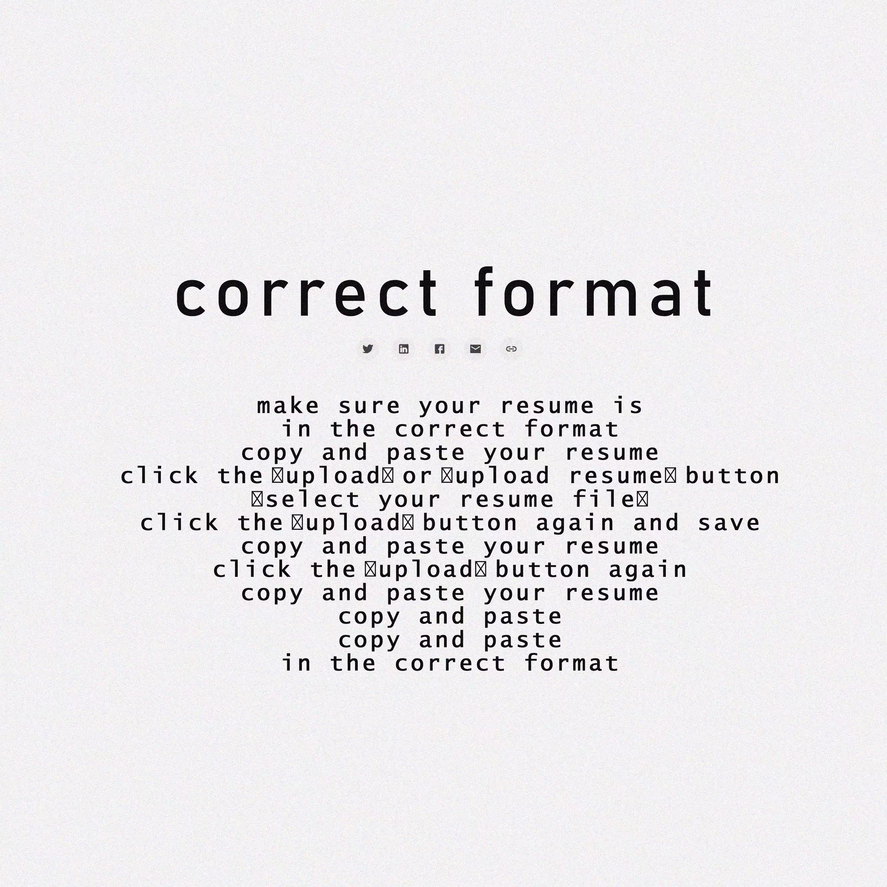correct format