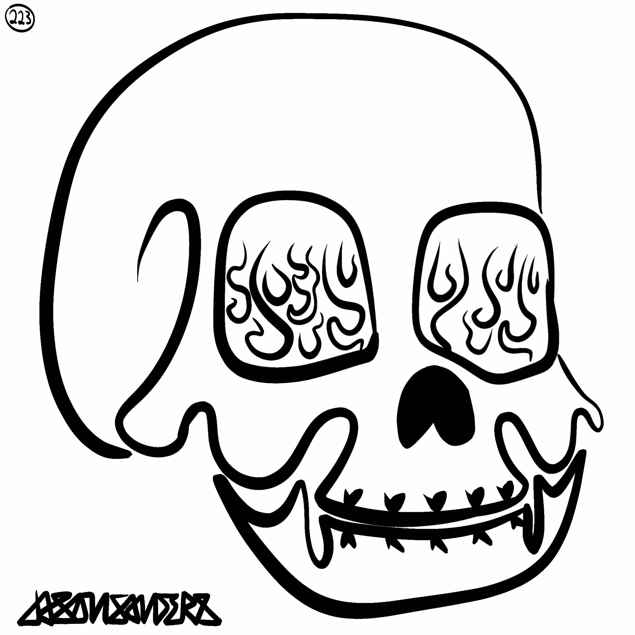 Skull Lines “Sixty-Six” By DrainedEye | #223