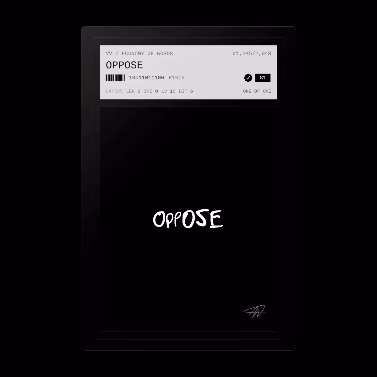 Economy of Words: OPPOSE · #1245