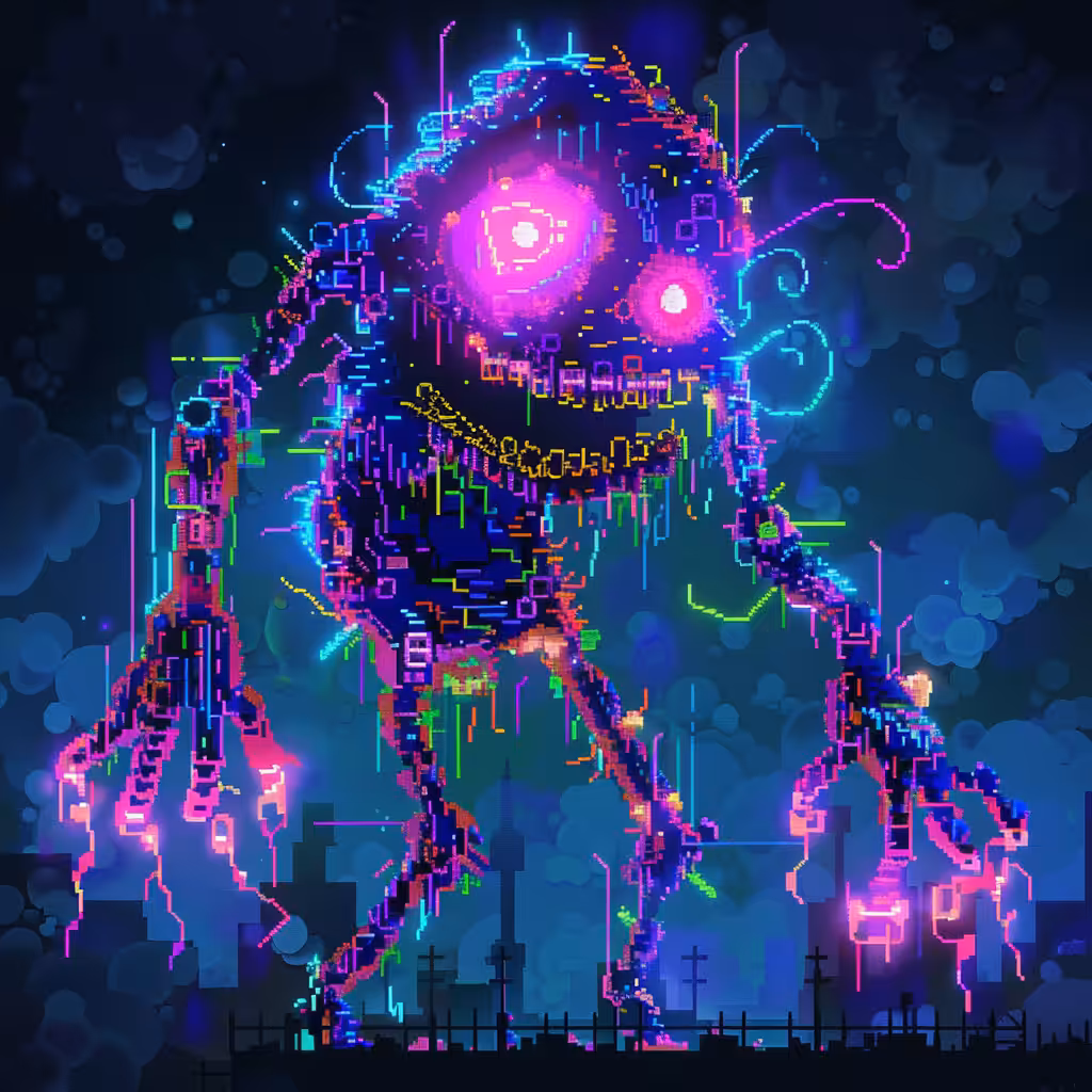 Neon Lamp Monsters on Base #30