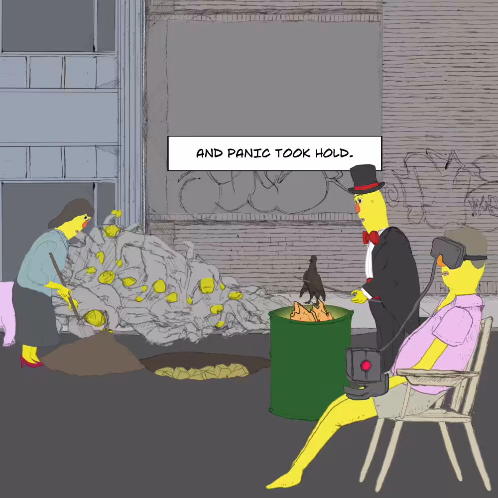 CITIZEN Issue #0 (A Brief History of the Near Future): Panel 49: Collapse of society 4