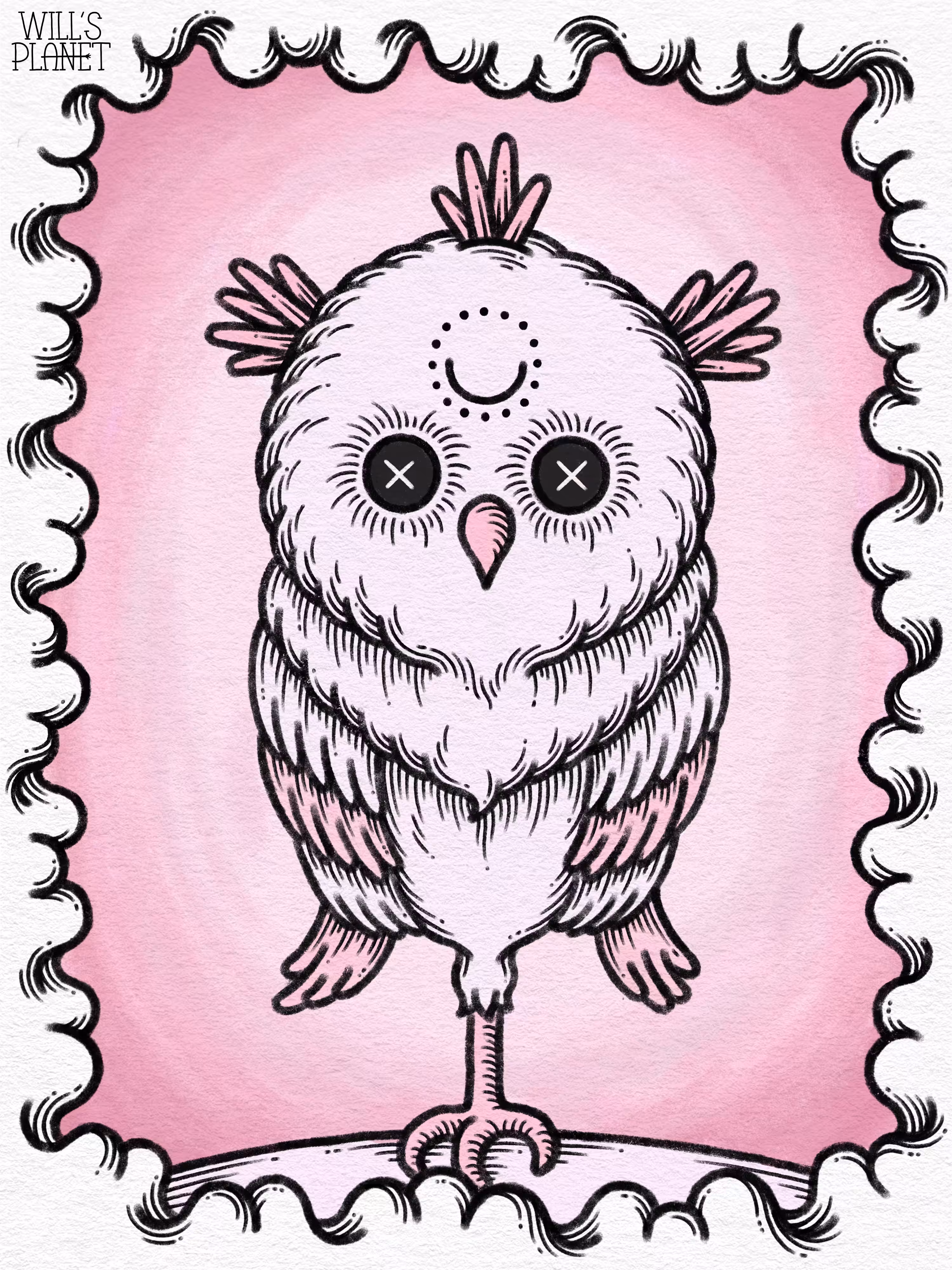 #12 Owl with eyes closed