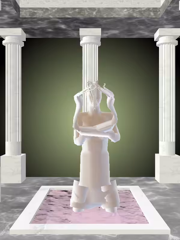 The Praying Luminescent Beige Woman #1268