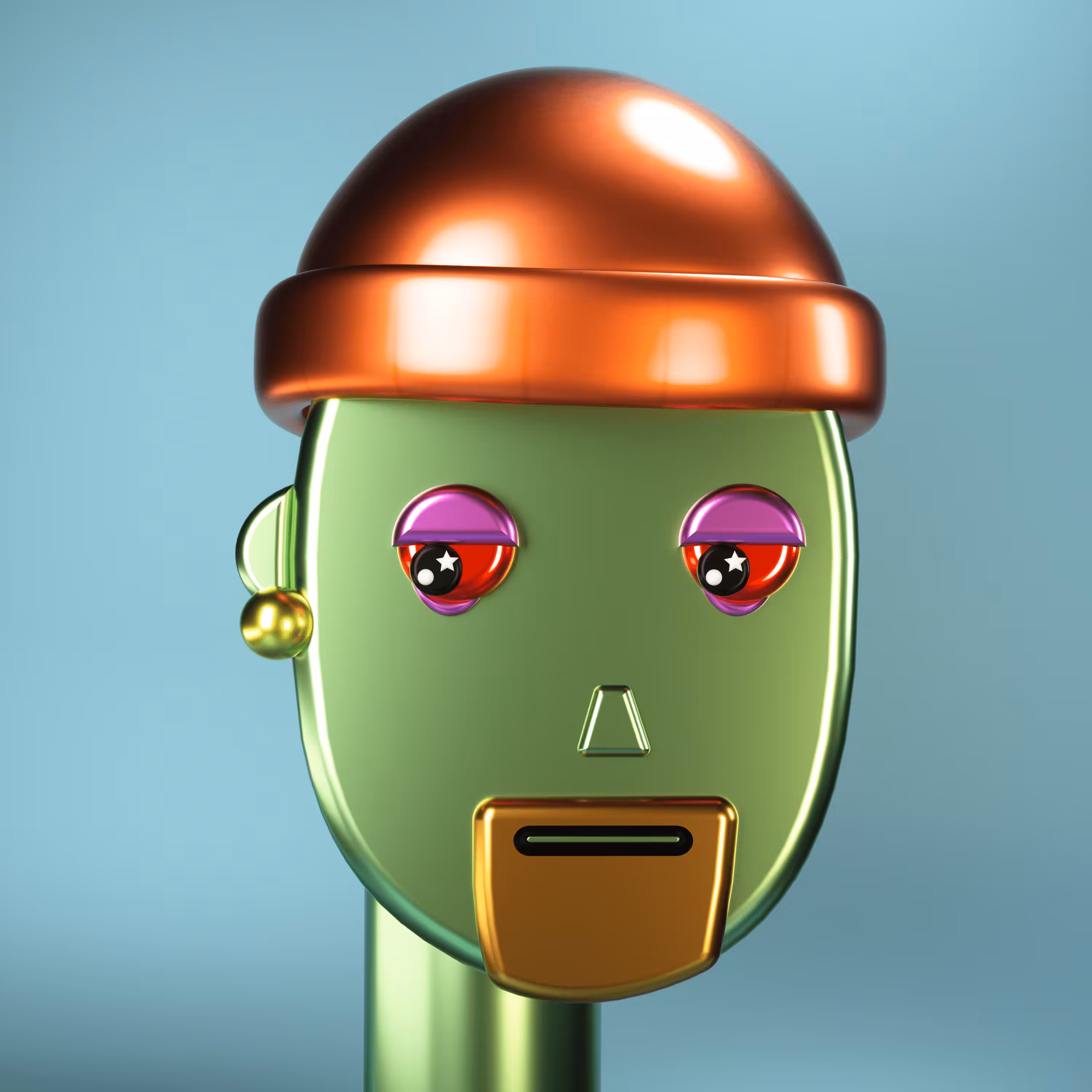 3D Chrome Punks: 3D Chrome Punk #0628