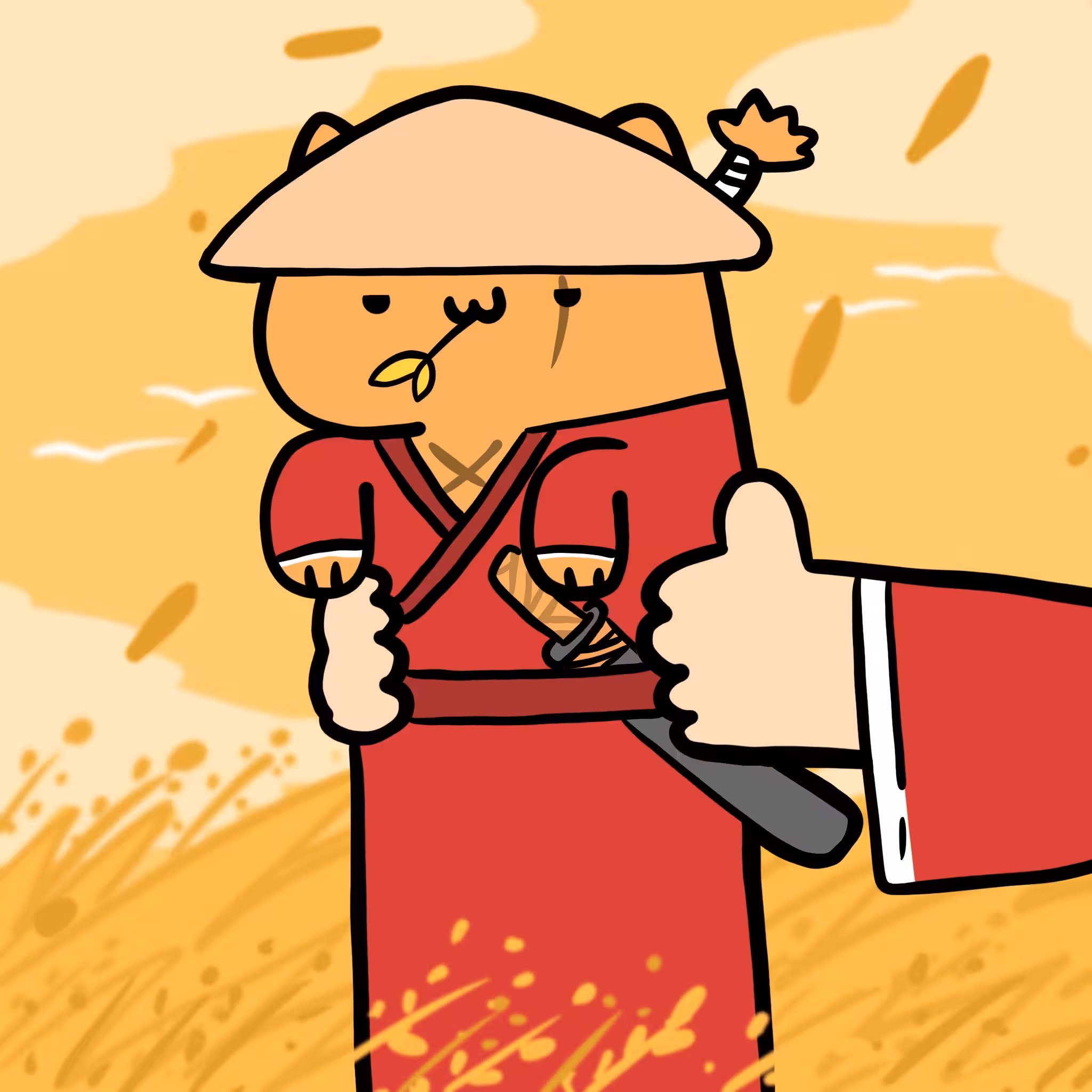 Long long samurai cat #051
