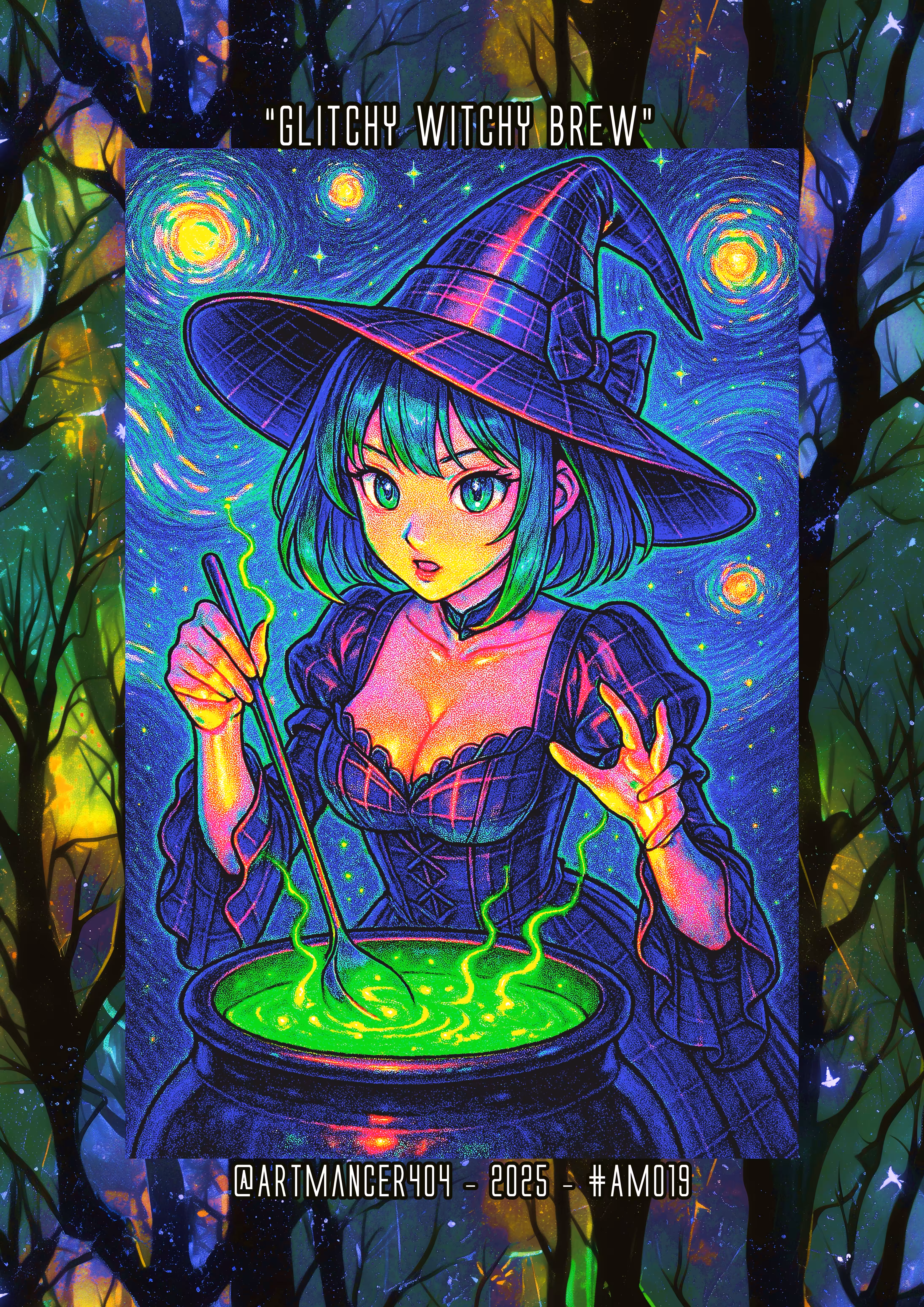 GlitchGang Art Masters: Glitchy Witchy Brew by Artmancer404