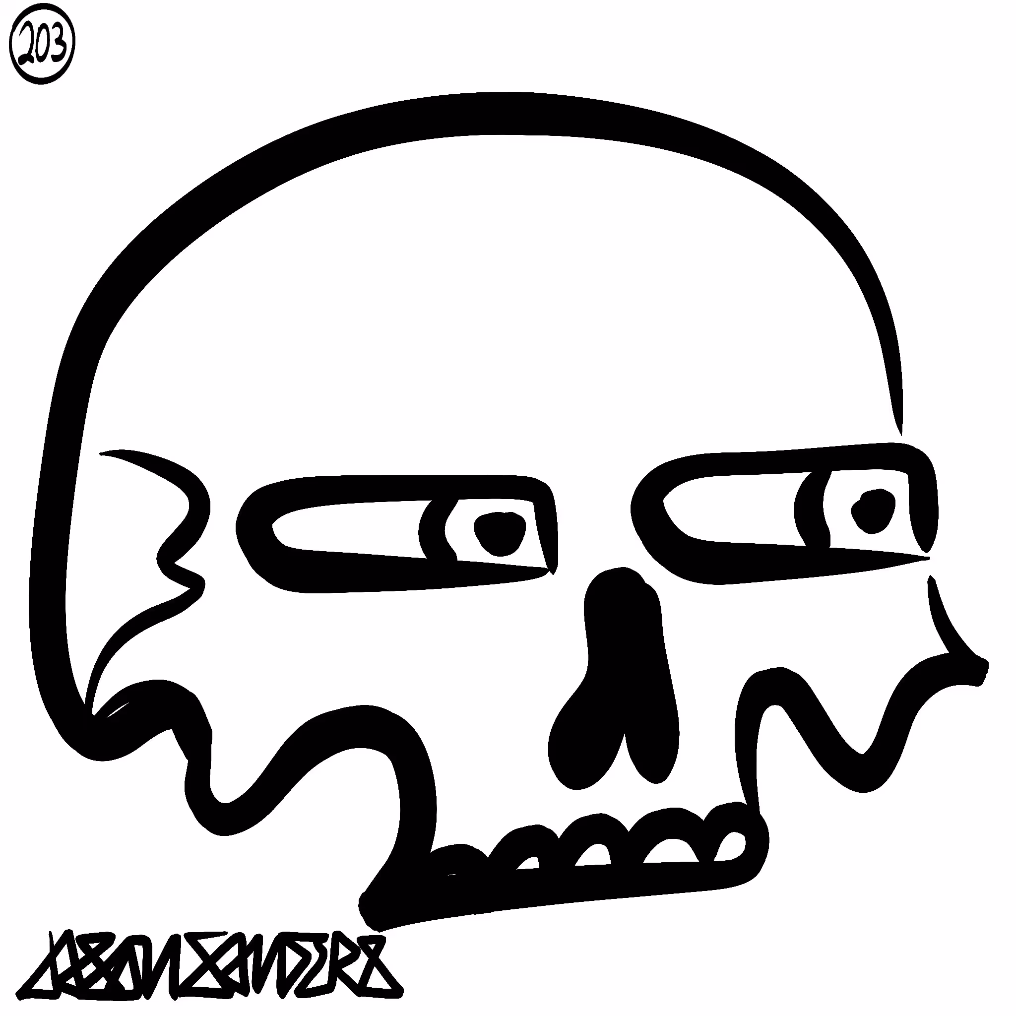 Skull Lines “Forty-Six” By DrainedEye | #203
