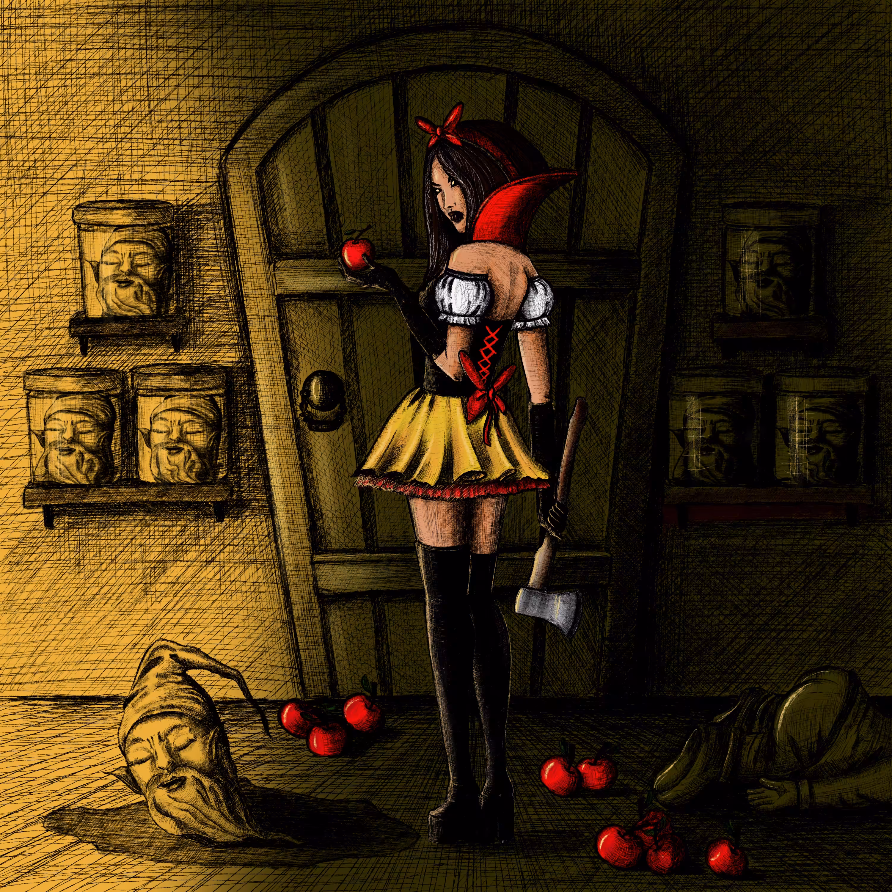SNOW WHITE and the 7 heads