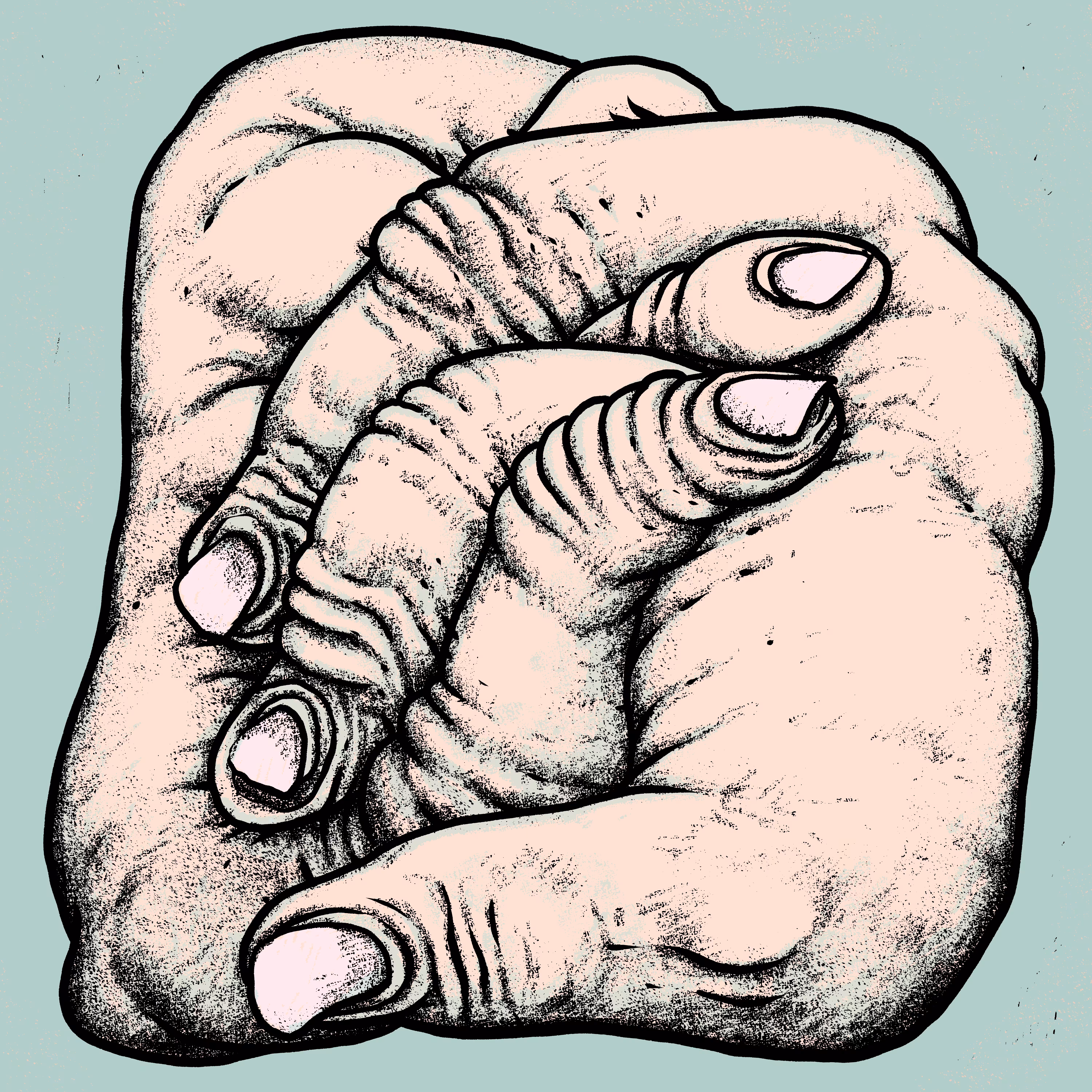 Hand squeeze hand