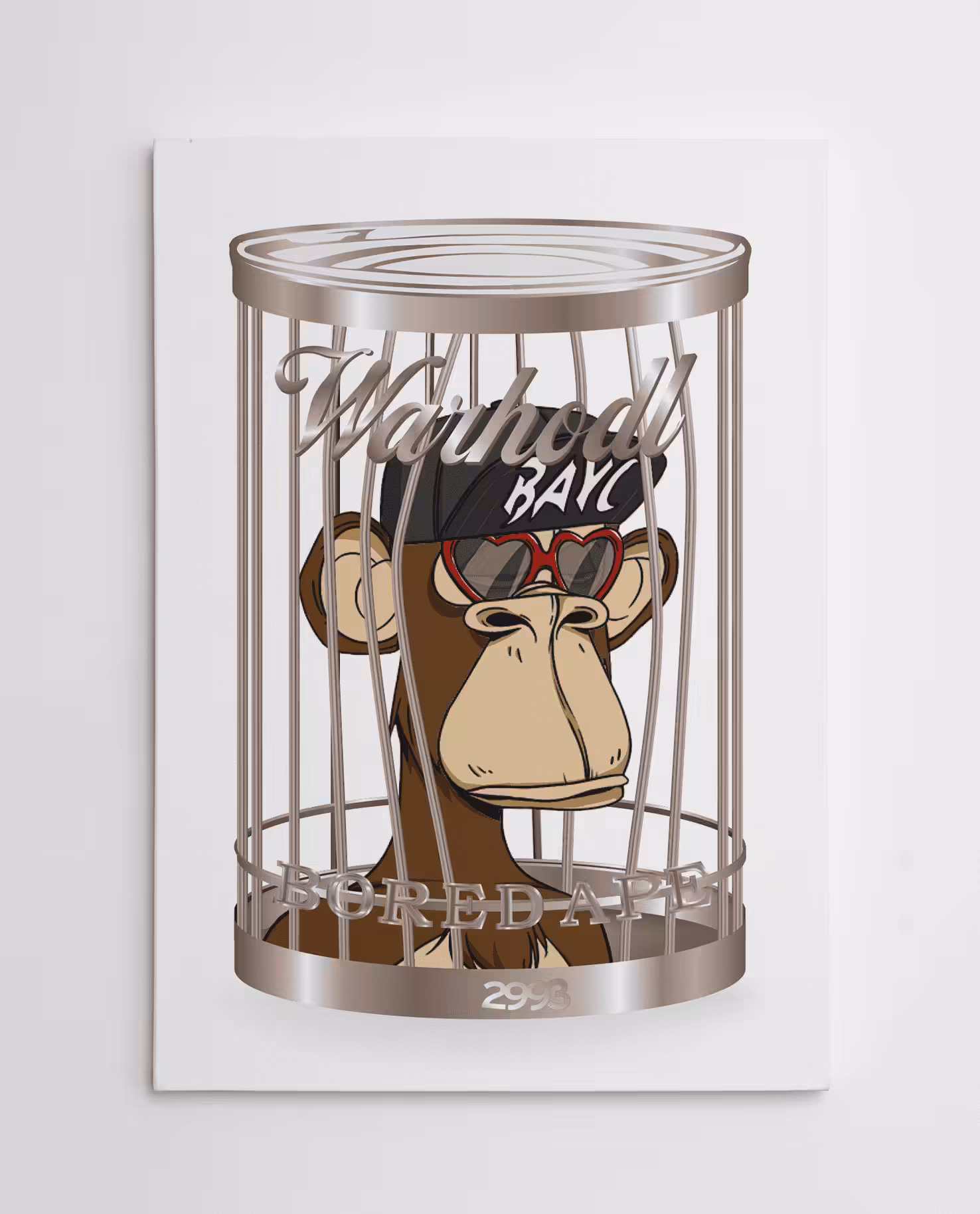 WARHODL "APE ESCAPE" 1/1 Bored Ape Yacht Club Silver Can