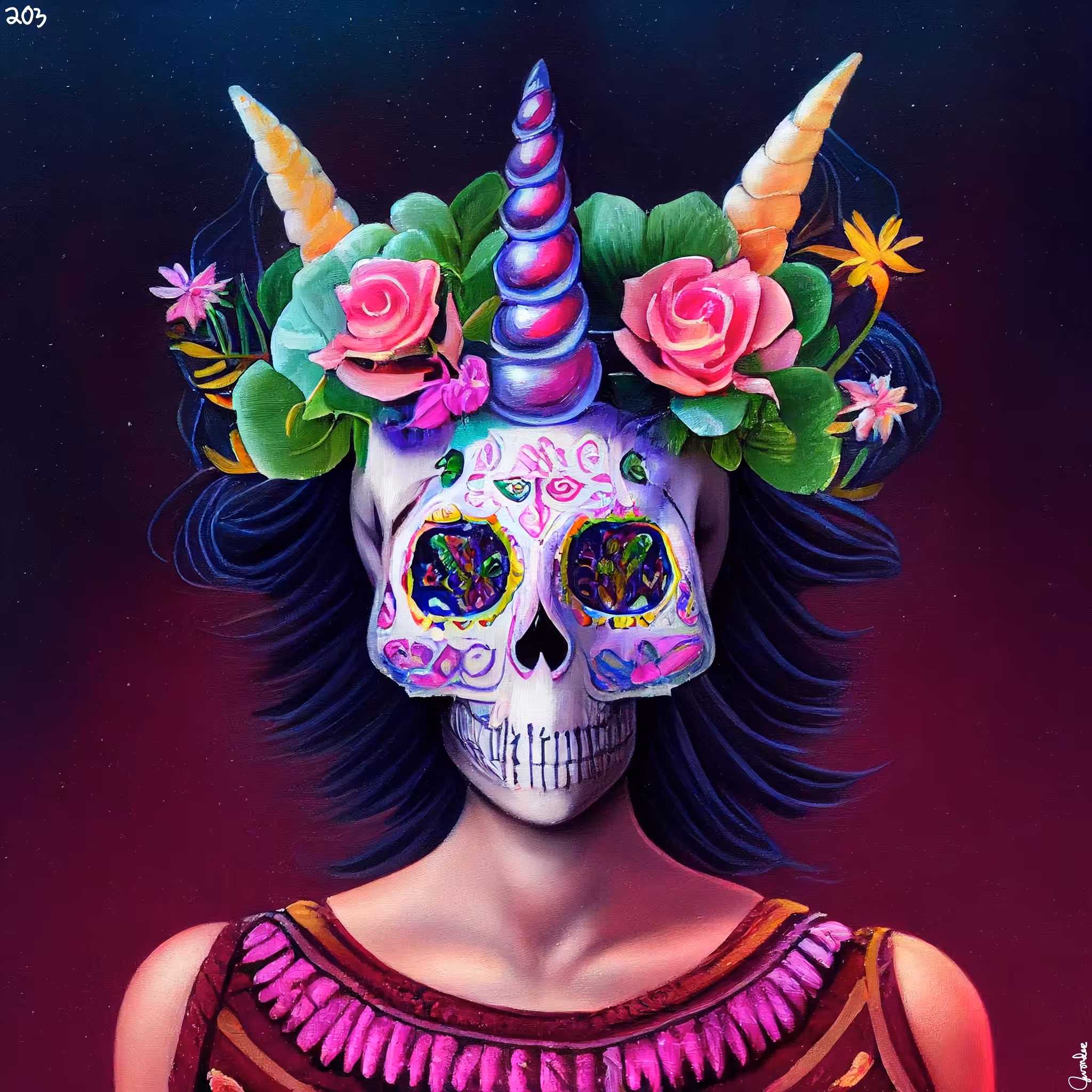 sugar skull #203
