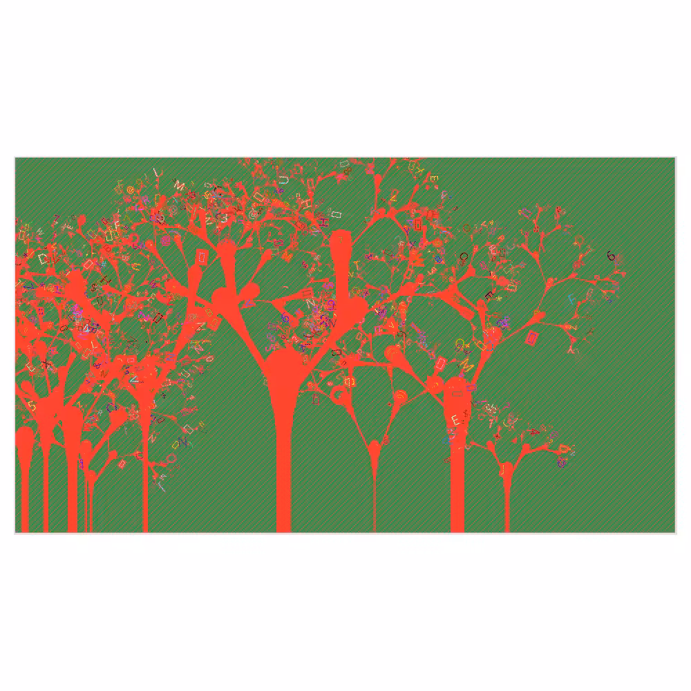 Red forests of broken words #2