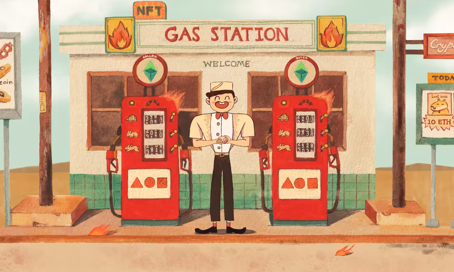 Do you have enough gas? /Vintage Style Gas station