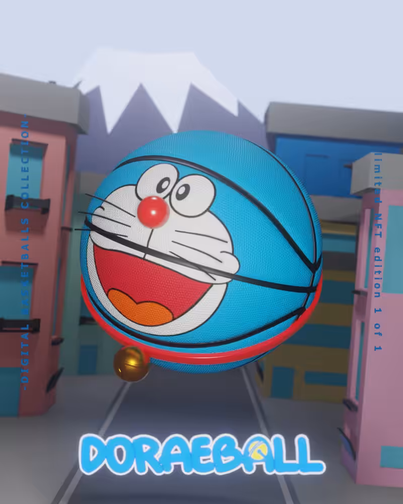 Digital Basketballs - NFT POP CULTURE DROP - "DORAEBALL"