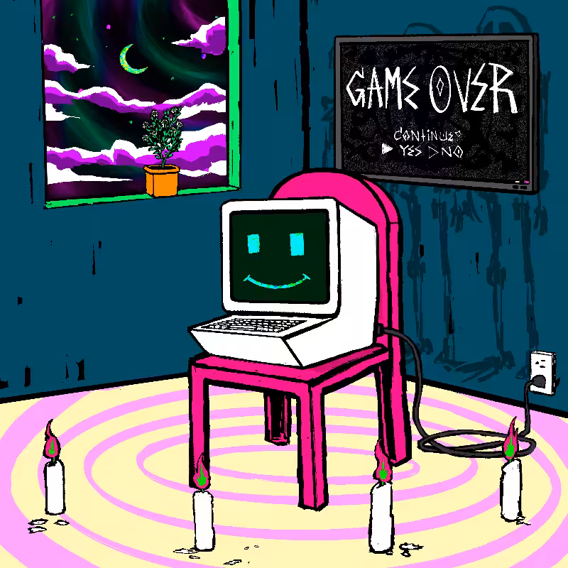 pink chair in the blue room #95