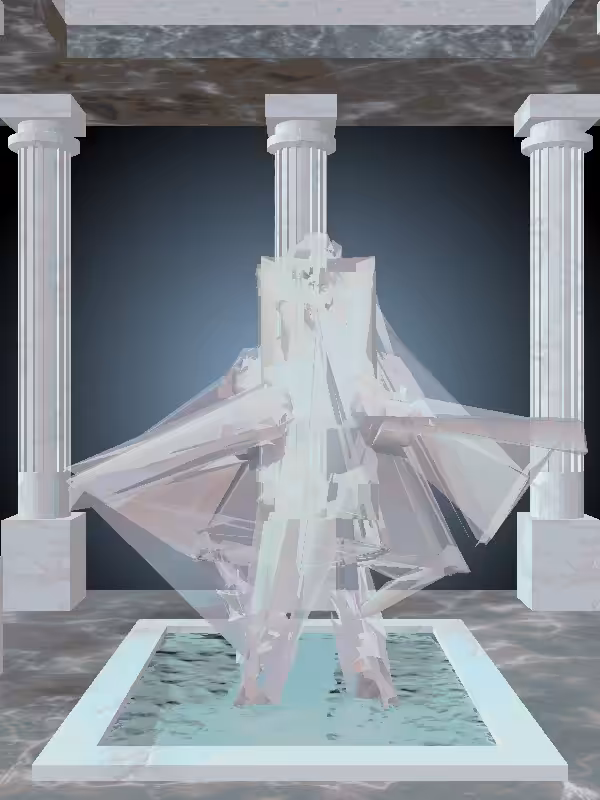 HeavenComputer: The Fading Praying Dusky Pale Pink Man #7659