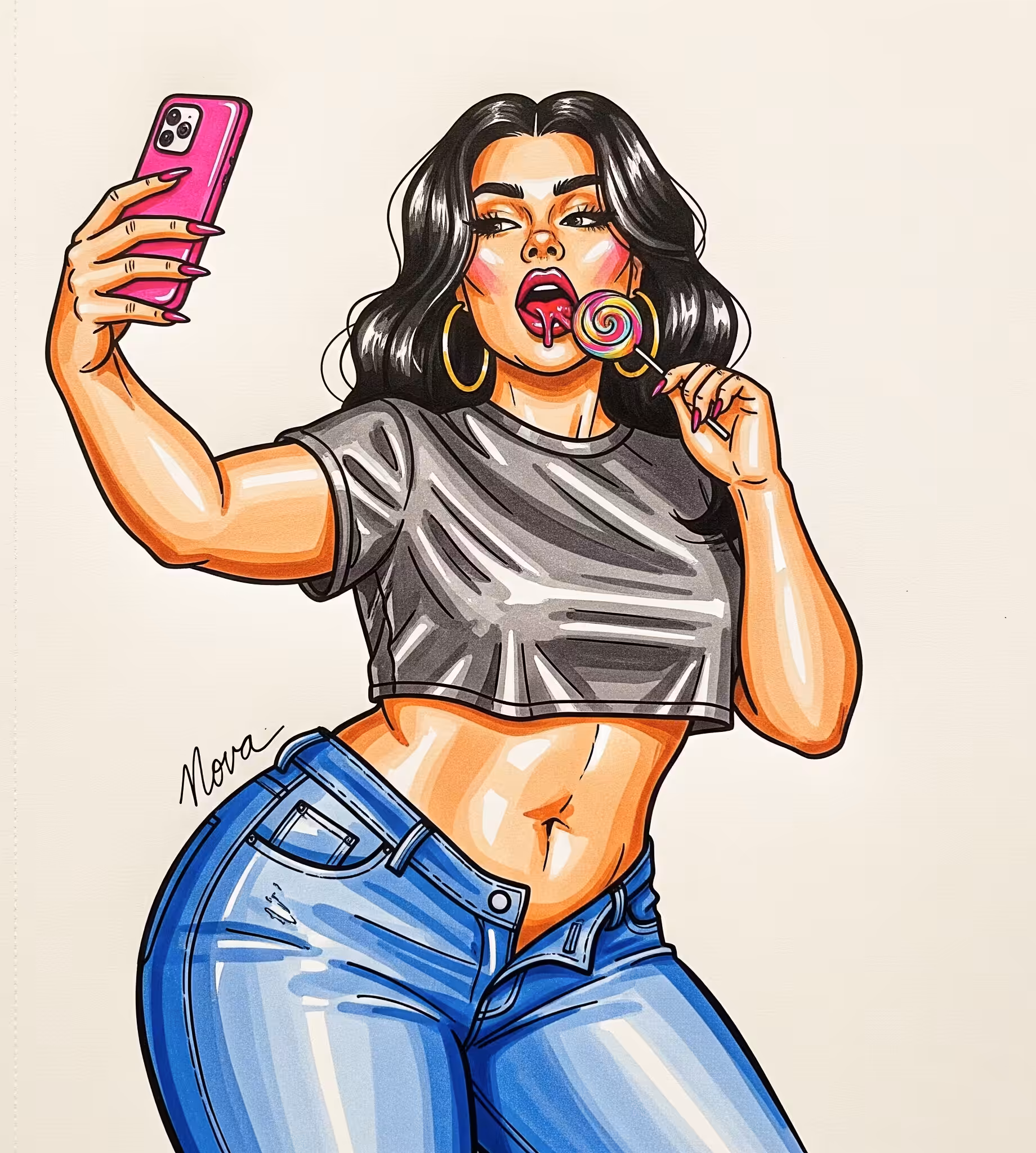 Lollipop Selfie