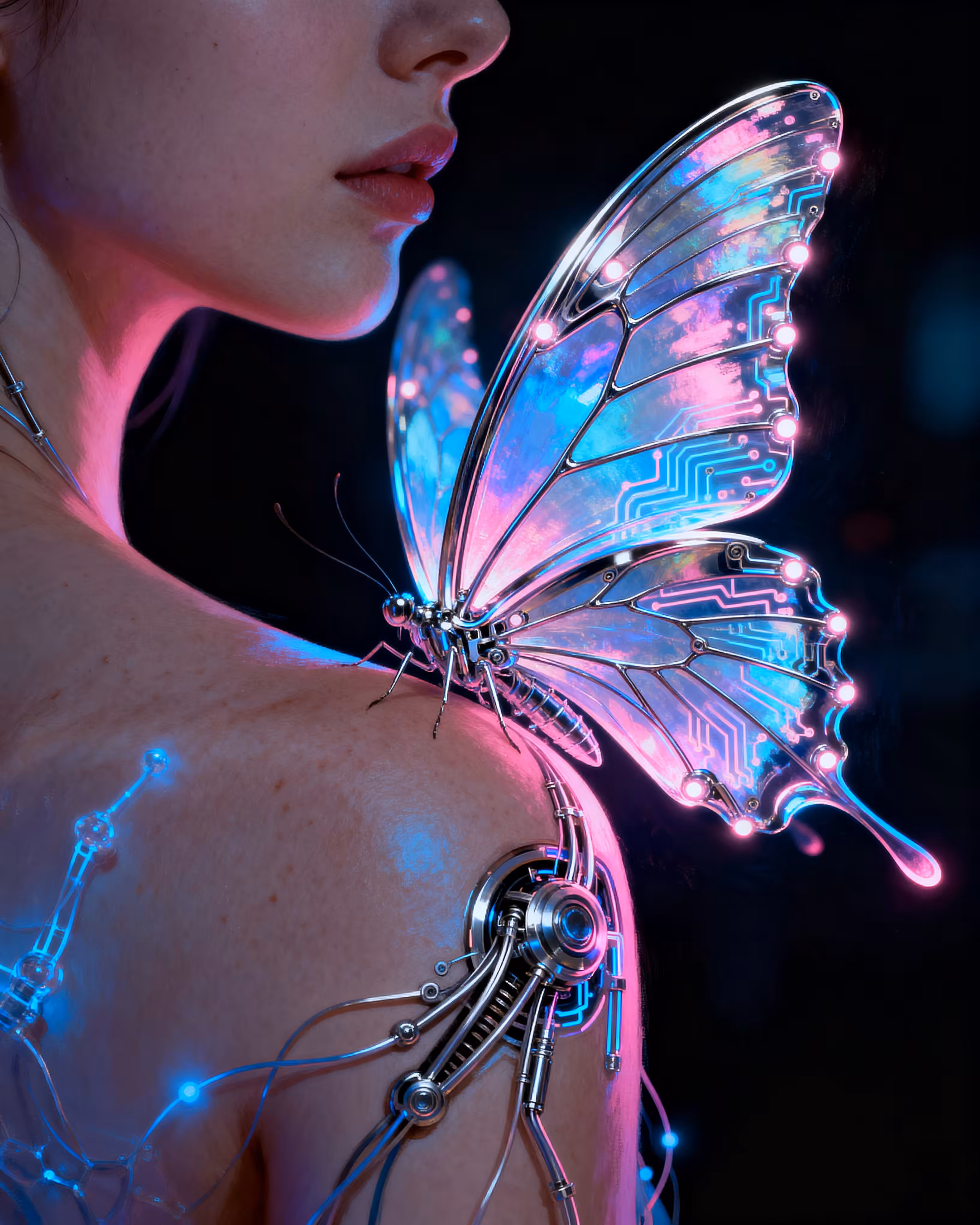 Neon Wings of Tomorrow