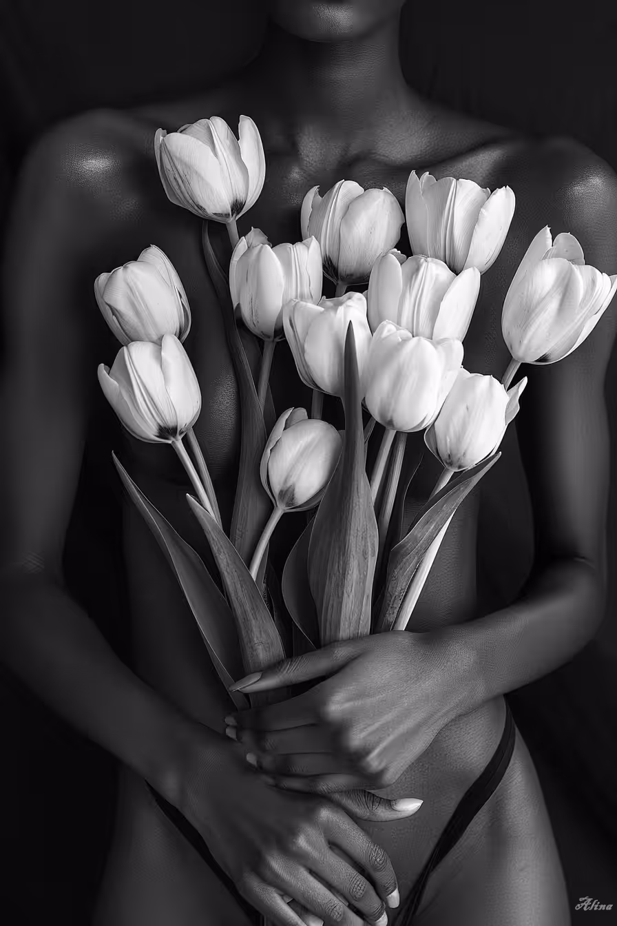 White tulips