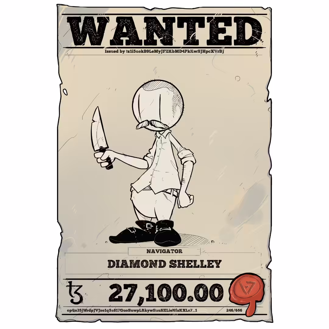 DIAMOND SHELLEY | TEZOS PIRATE 246/666