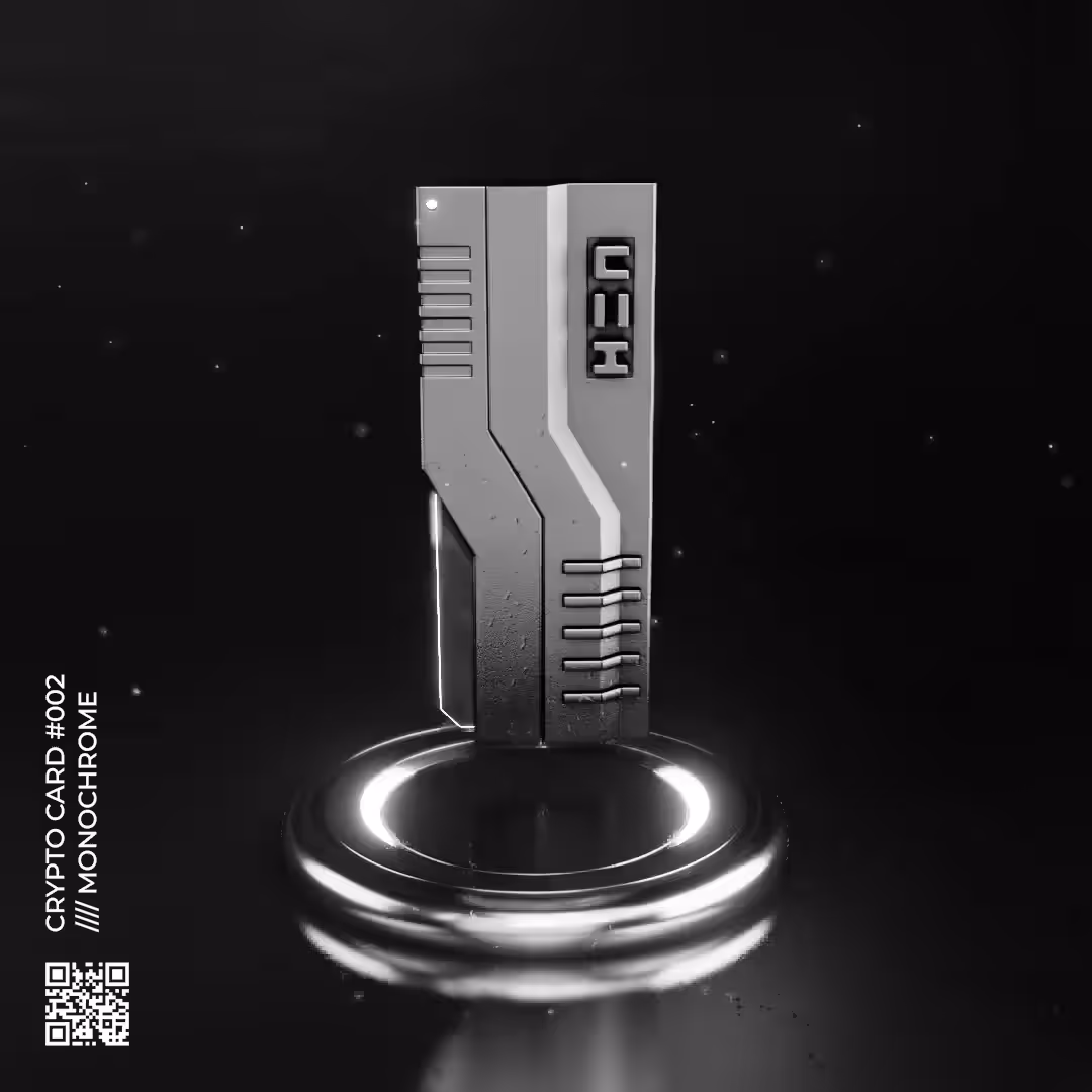 CRYPTO CARD #002 MONOCHROME