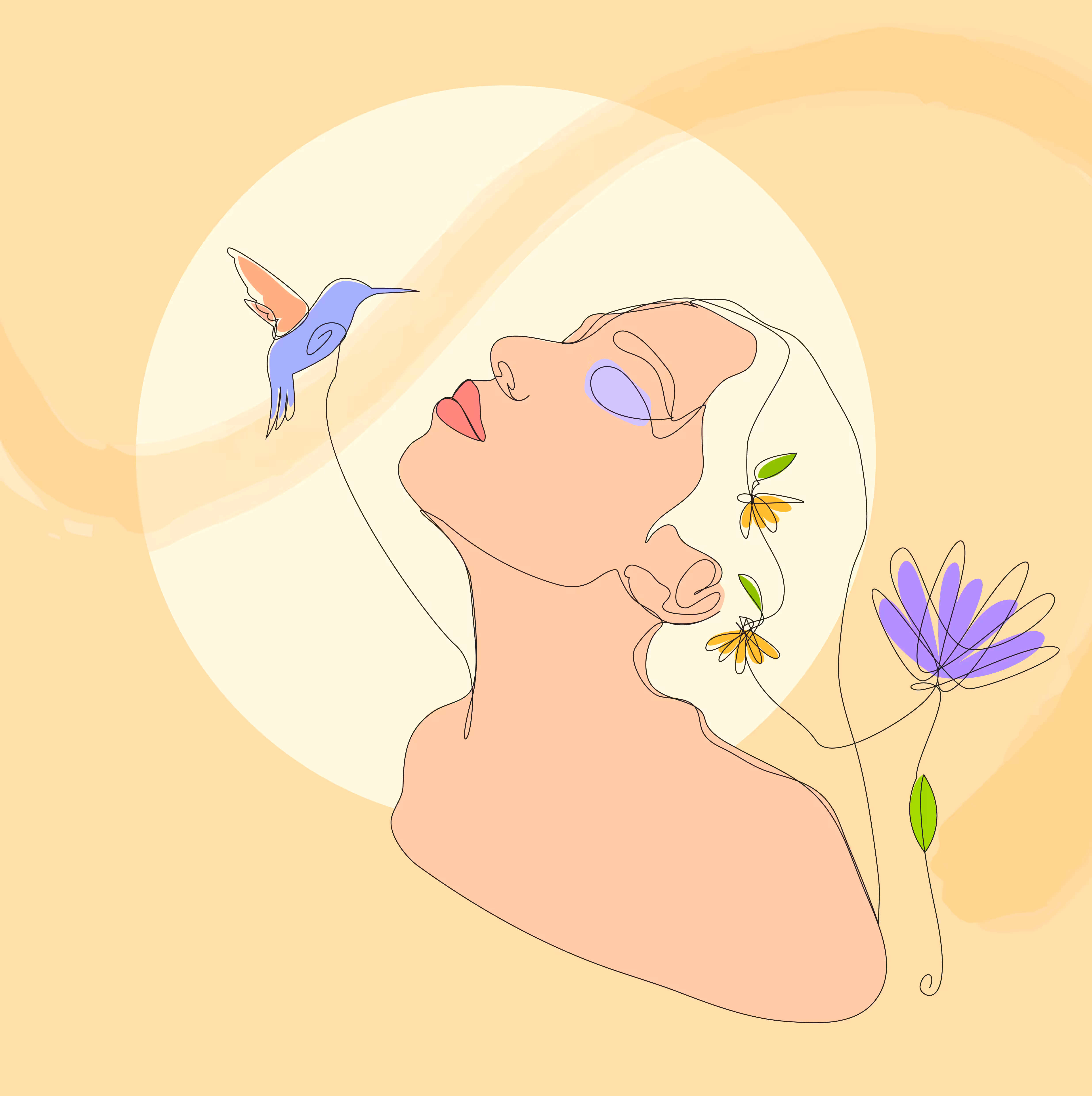 tezoart: Modern Minimalist Female Line Art