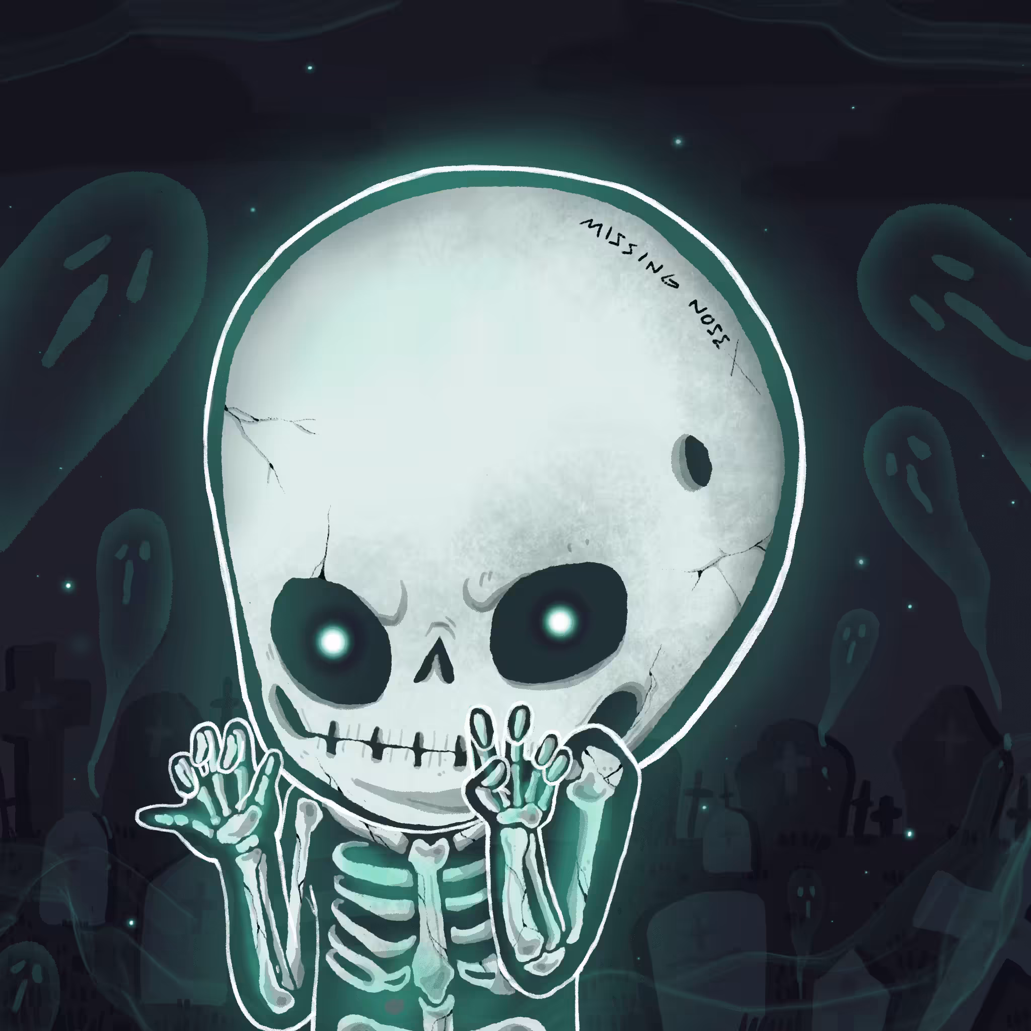 MISSING NOSE HALLOWEEN SKELETON  [ GIVEAWAY ]