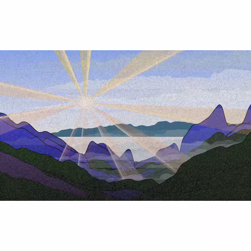 Sunrise over a Mountain Lake #3