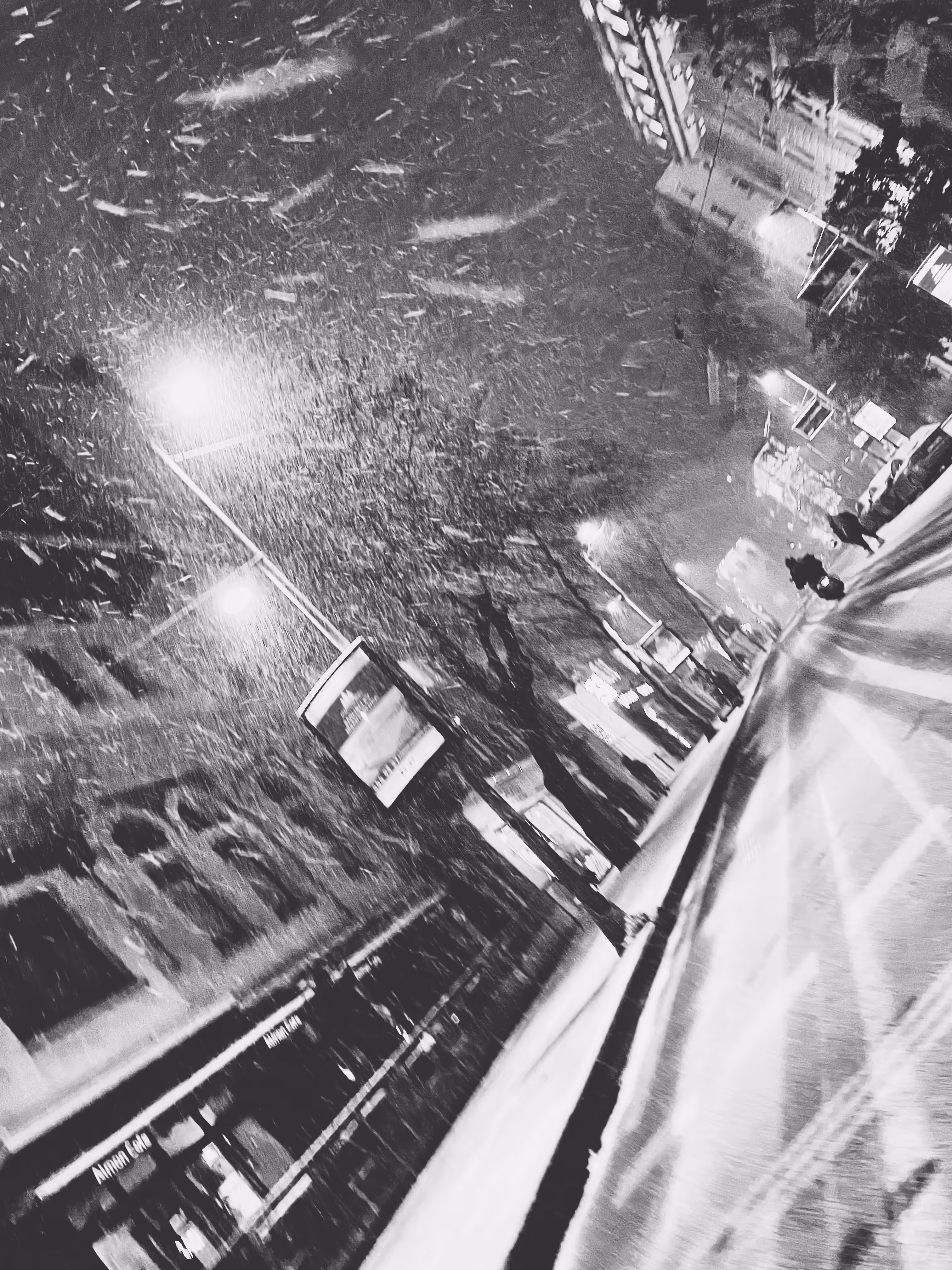 White March under Snowy Istanbul