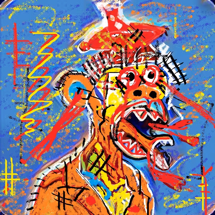 Basquiat Mutant apes #6