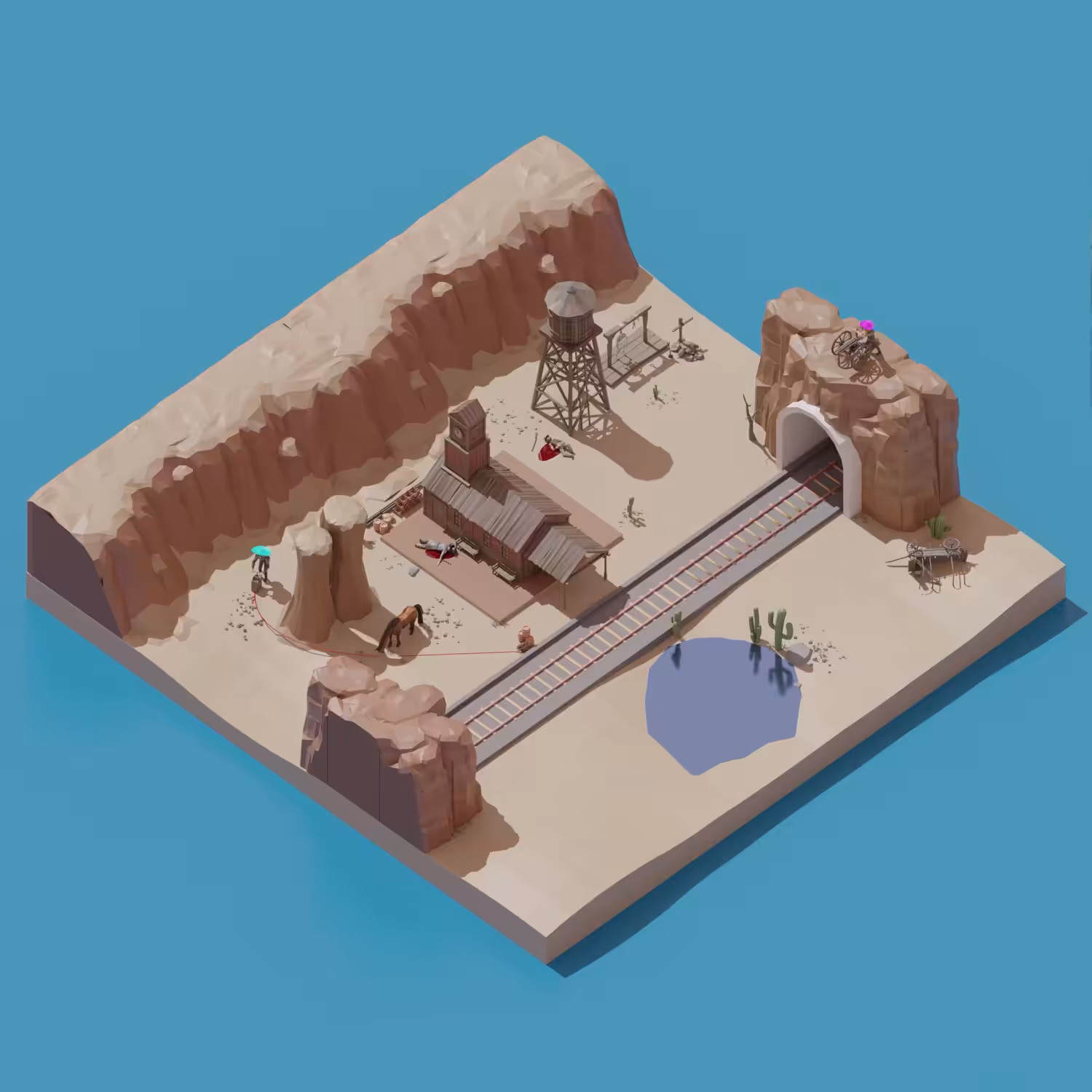 square scene 5 - different hero