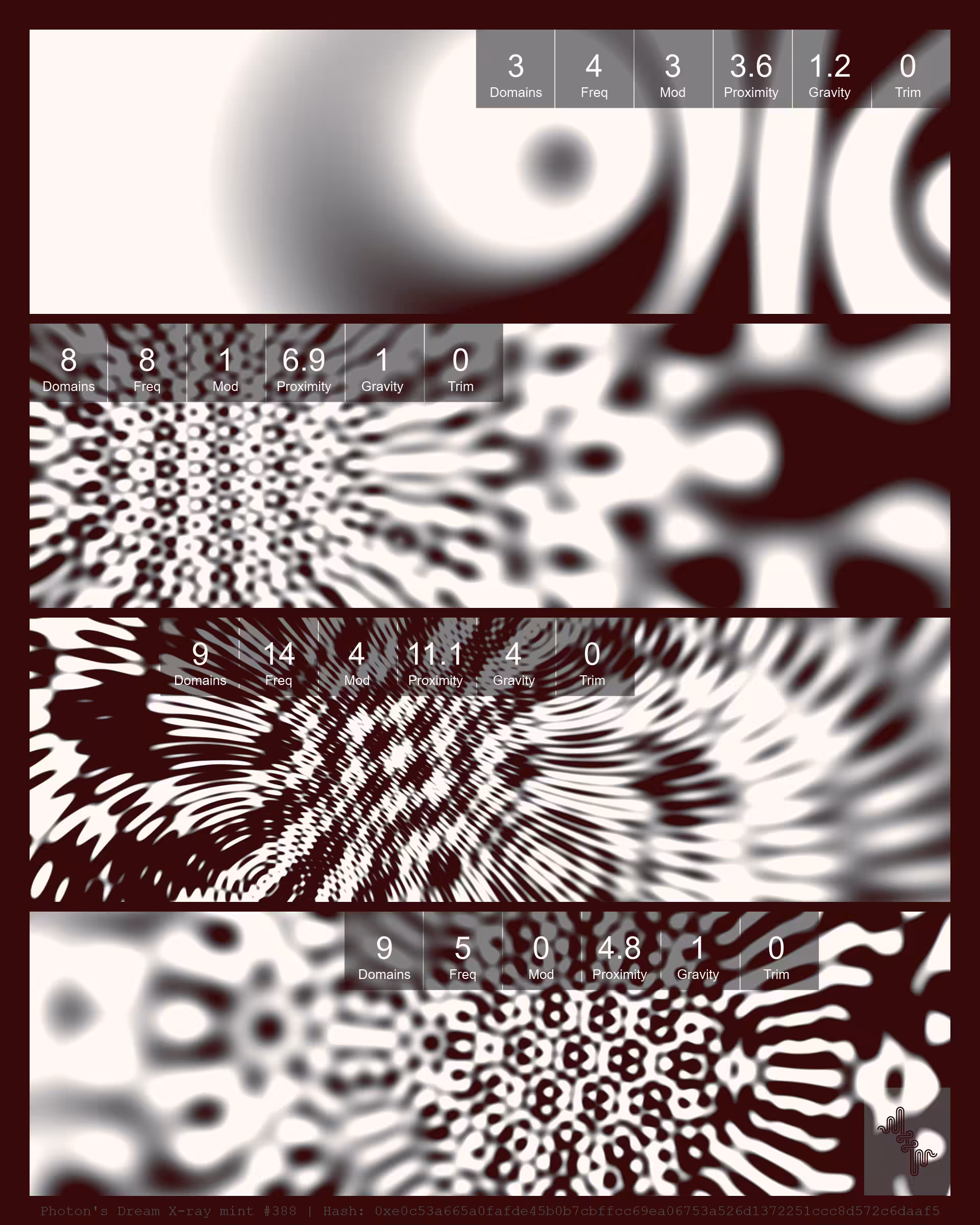 Photon's Dream X-rays by Harvey Rayner: Photon's Dream X-ray mint#388