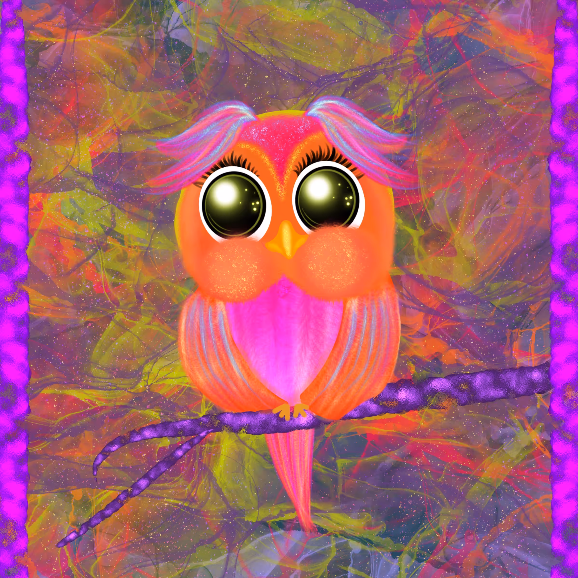 Magic Wing'SZ by Su: (2.JEWEL FEATHER) Purple Ruby Owl