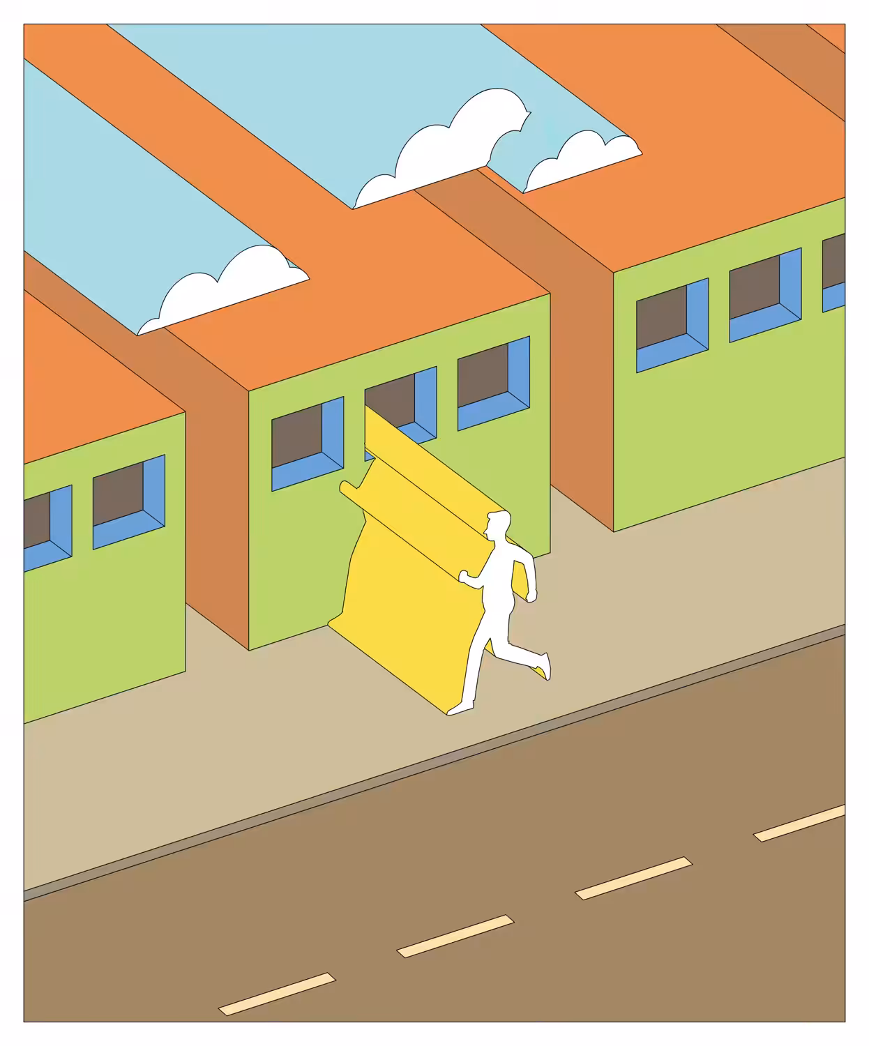 Morning stroll, extruded