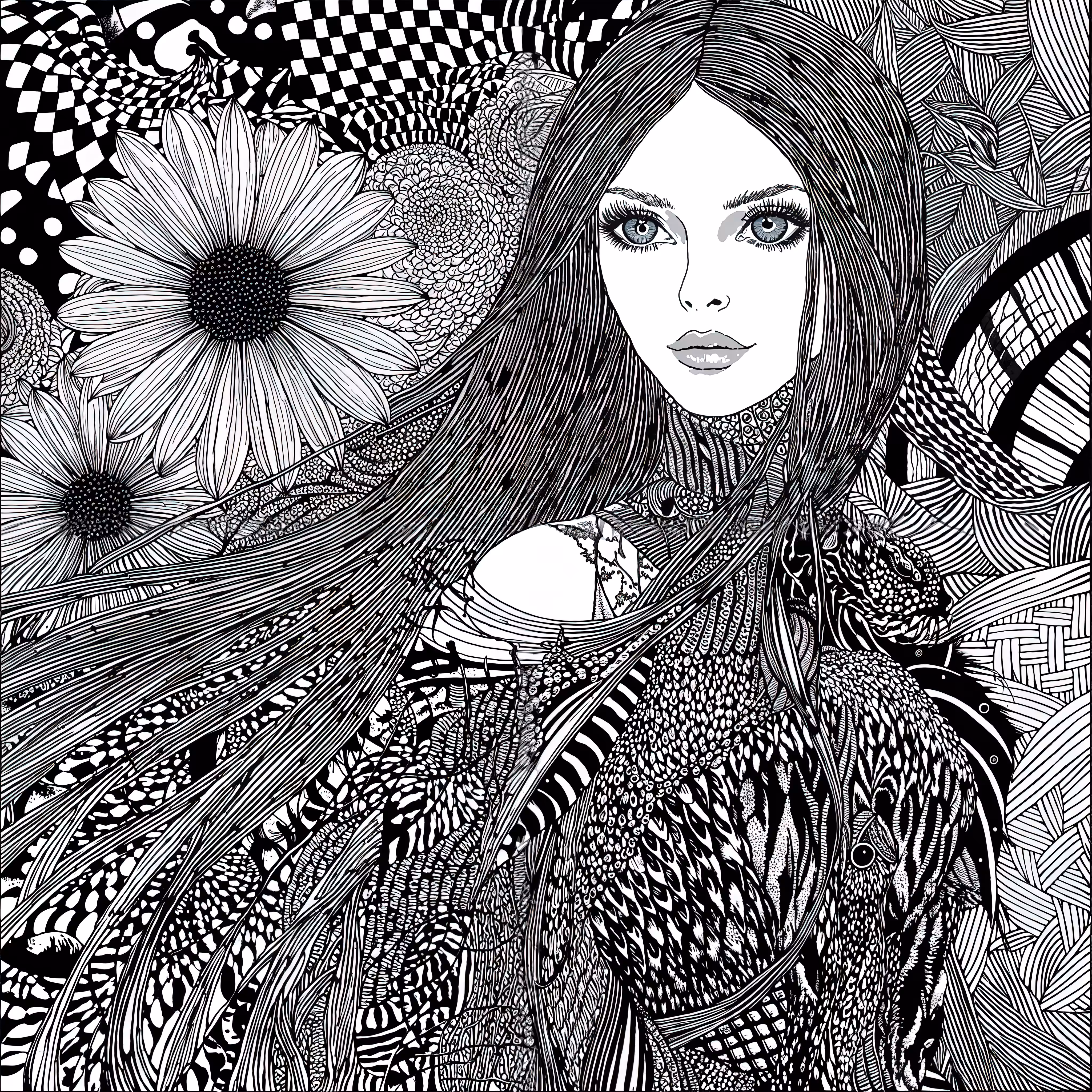 Whimsical Floral Vortex