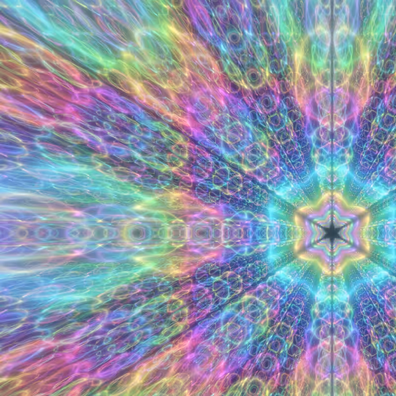 Fluorescent Hexagram #10