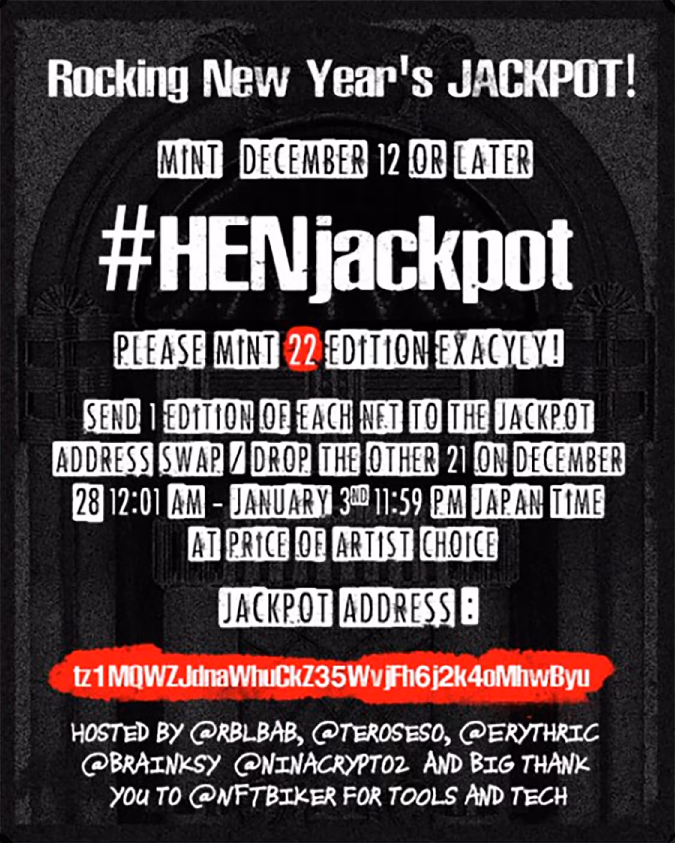 Rocking New Year JACKPOT Event Poster
