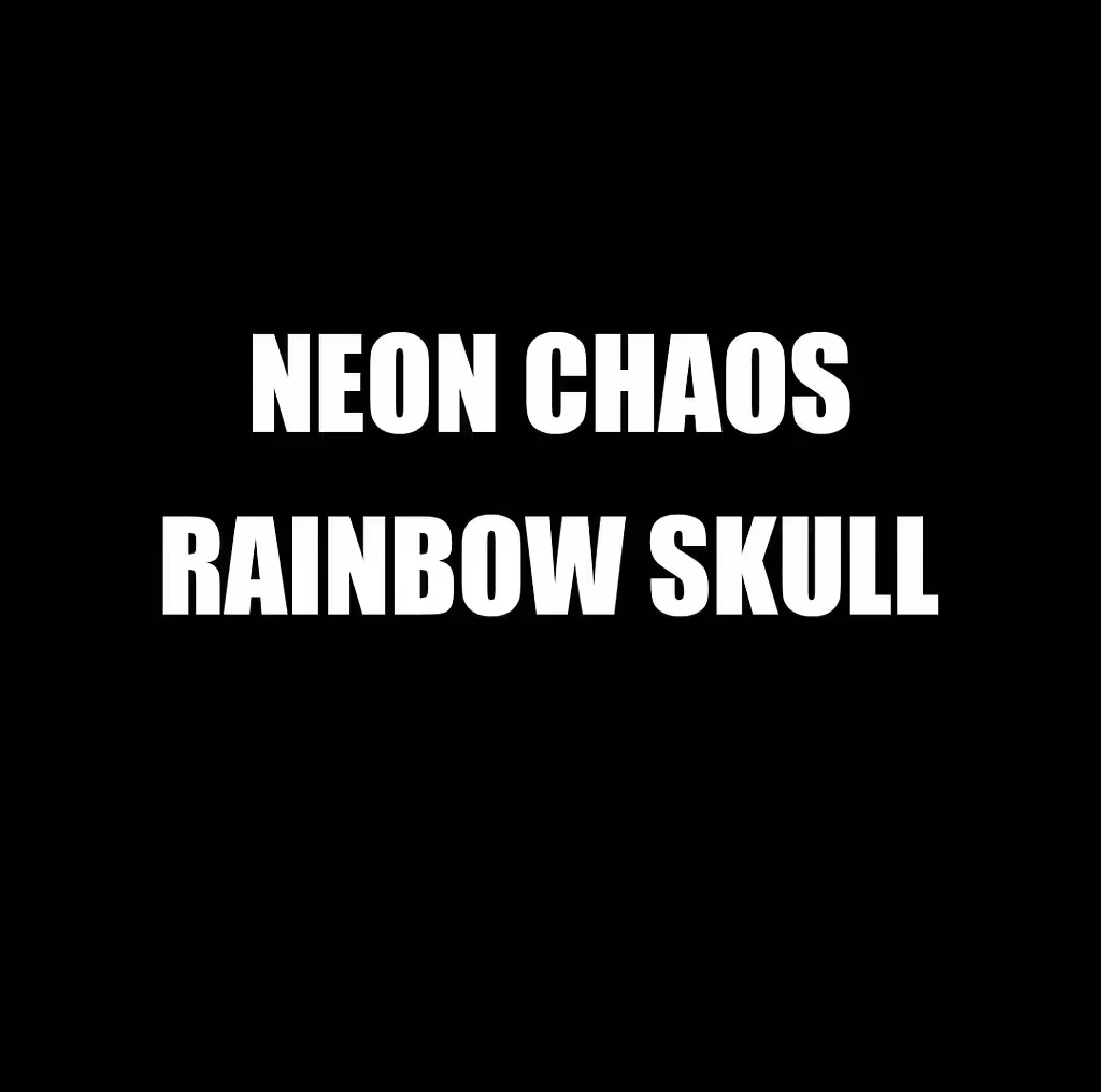 Neon Thanatos: 🚀NEON CHAOS RAINBOW SKULL