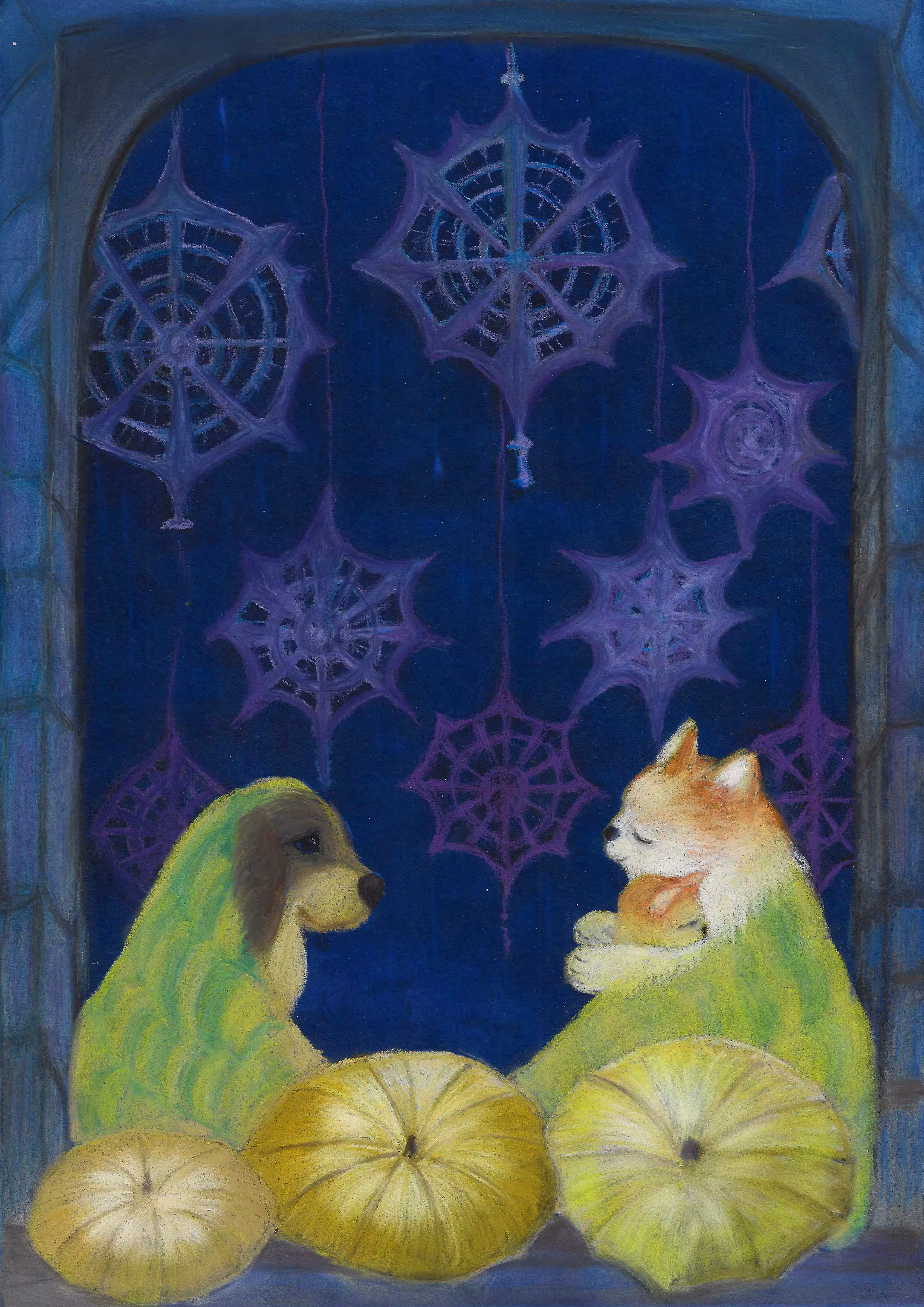 The dream catcher on a rainy night