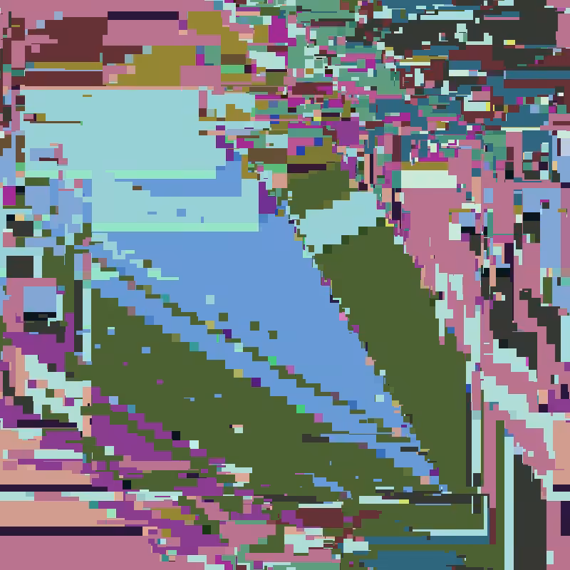 Cascade automata, pixel nature #34