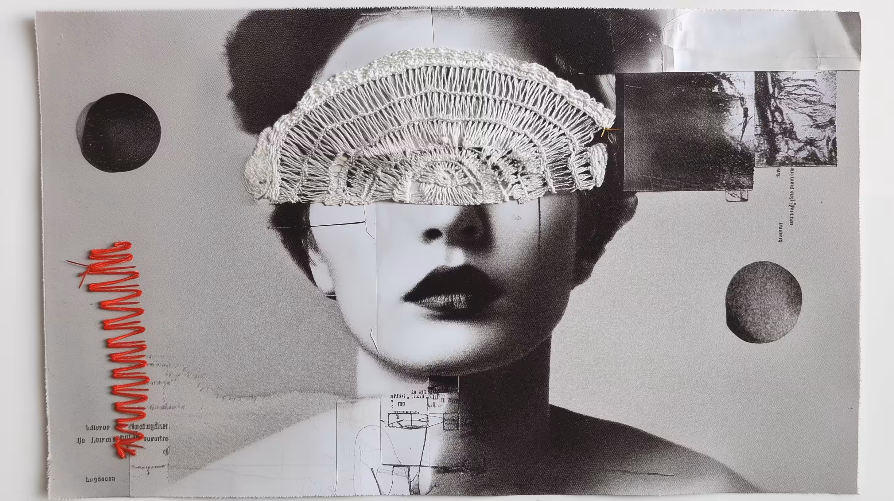 Embroidered AI Photography: Lace and Flesh