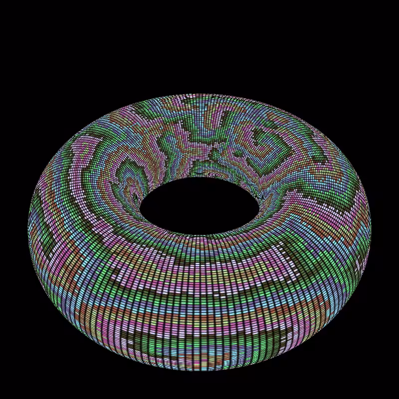 Reaction Diffusion on a Torus #28