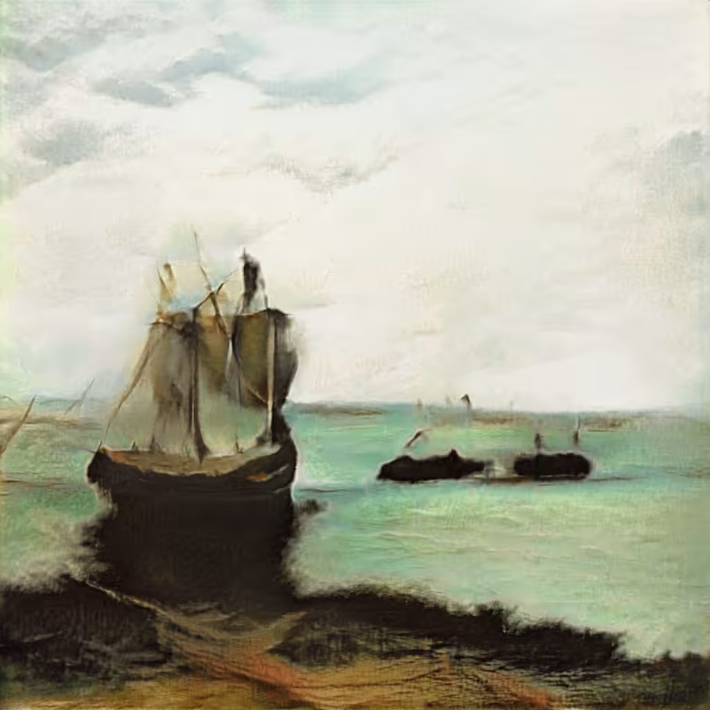 AI imagined painting of the sea #65