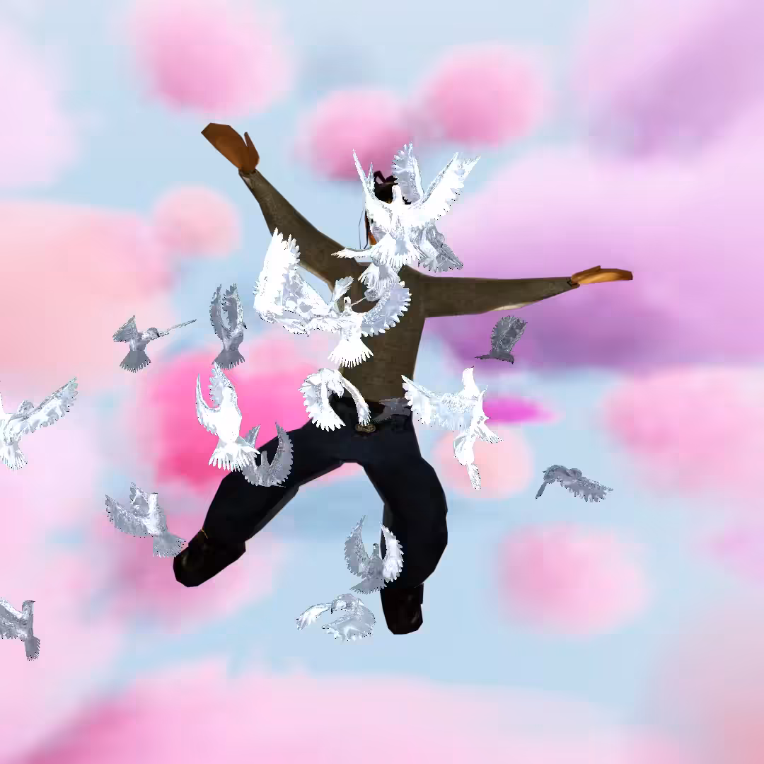Cloud #1: The Candy Sky Main Character With the Doves.