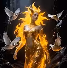 The God of Sun & Her Kiwi Birds