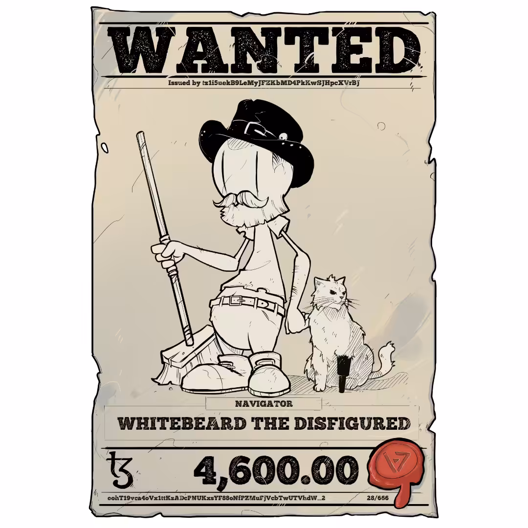 WHITEBEARD THE DISFIGURED | TEZOS PIRATE 28/666