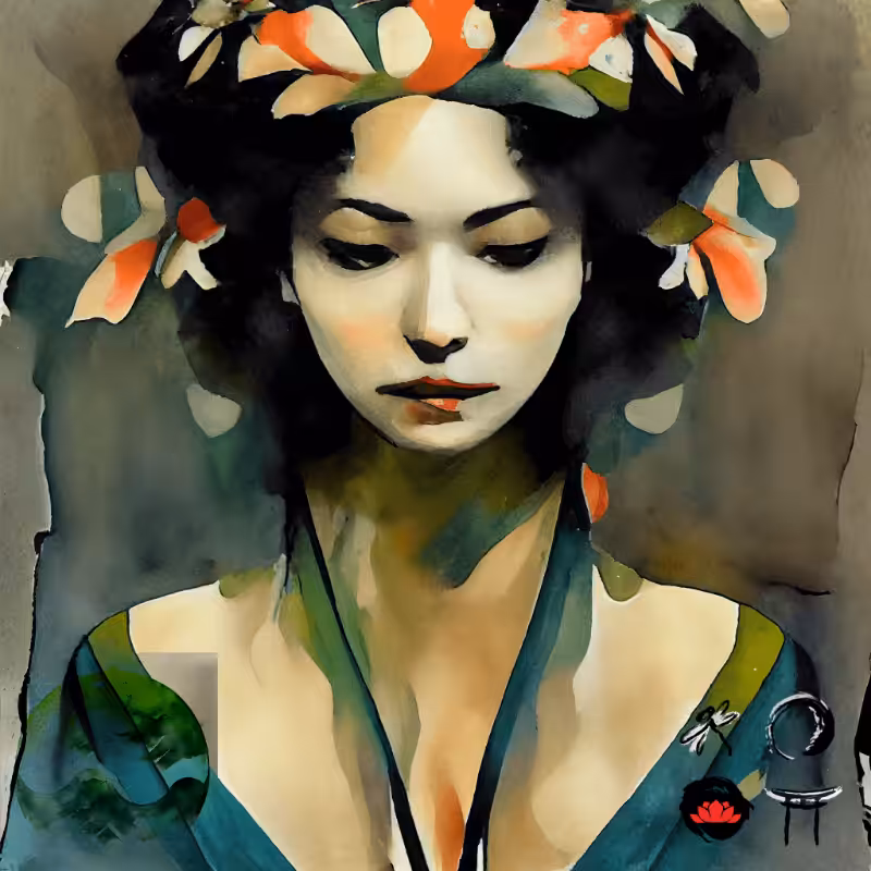 Geisha and nature #1