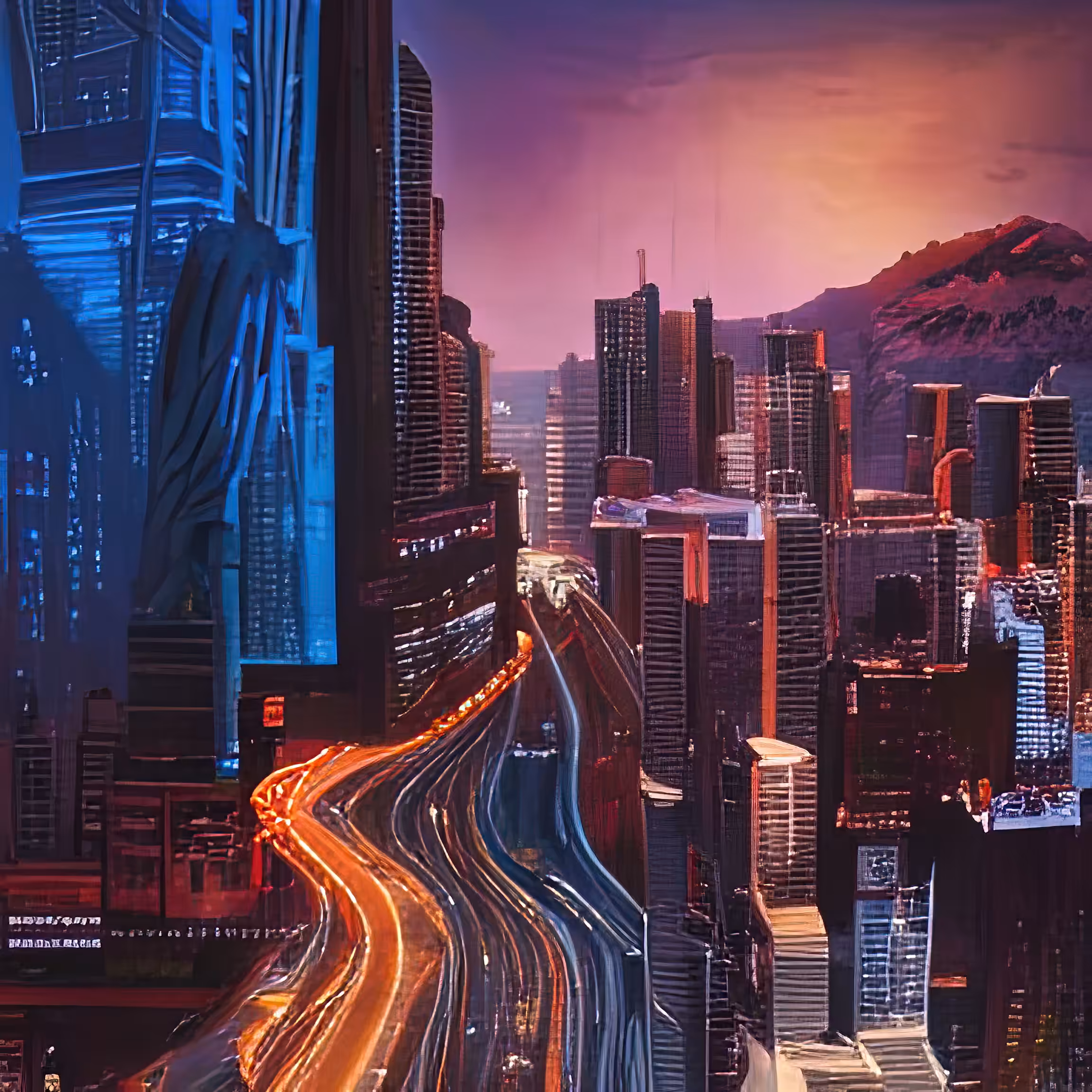cyber city dusk 10294565