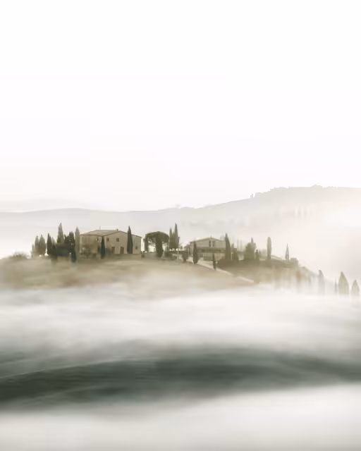 Quiet Noise #4 - Houses Hills and Fog